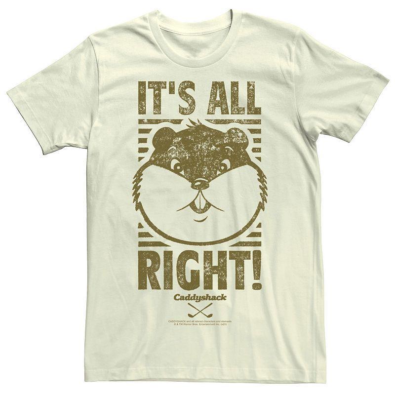 Men's Caddyshack Gopher "It's All Right!" Tee, Size: Small, Natural Product Image