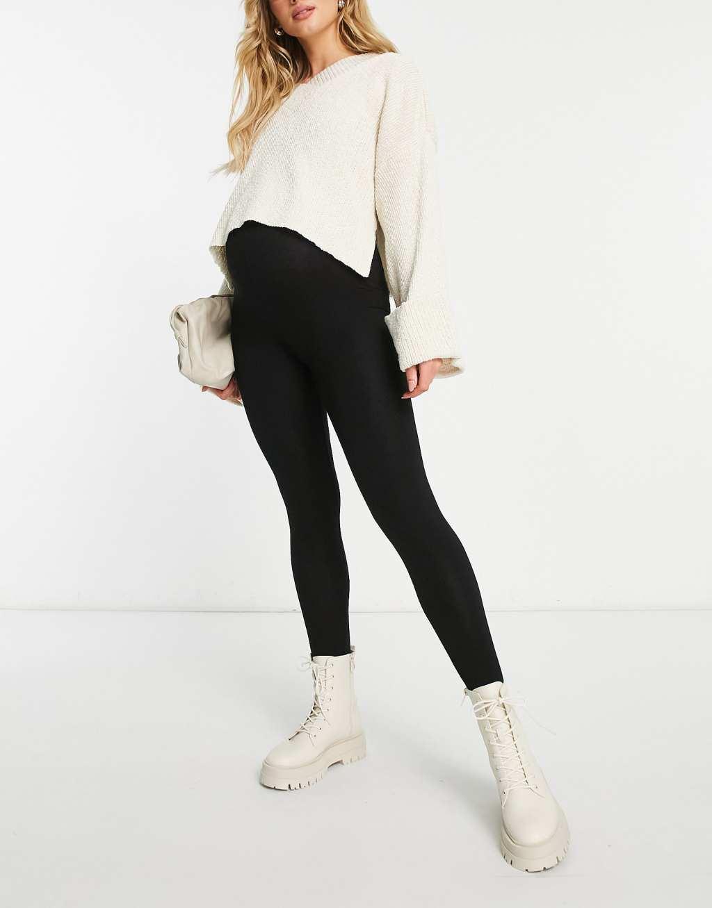 ASOS DESIGN Maternity 2 pack over the bump leggings Product Image