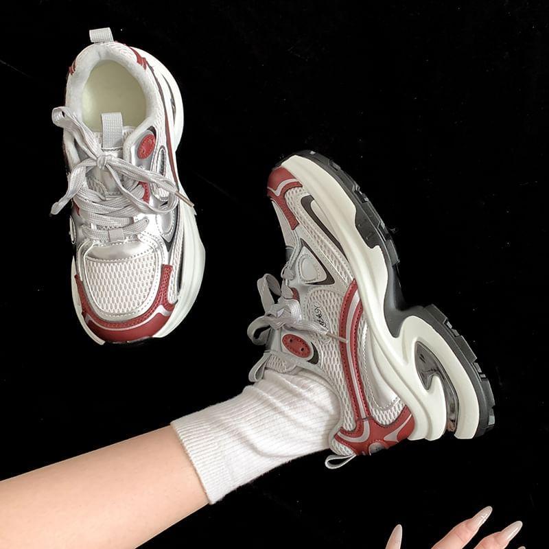 Platform Lace Up Sneakers Product Image