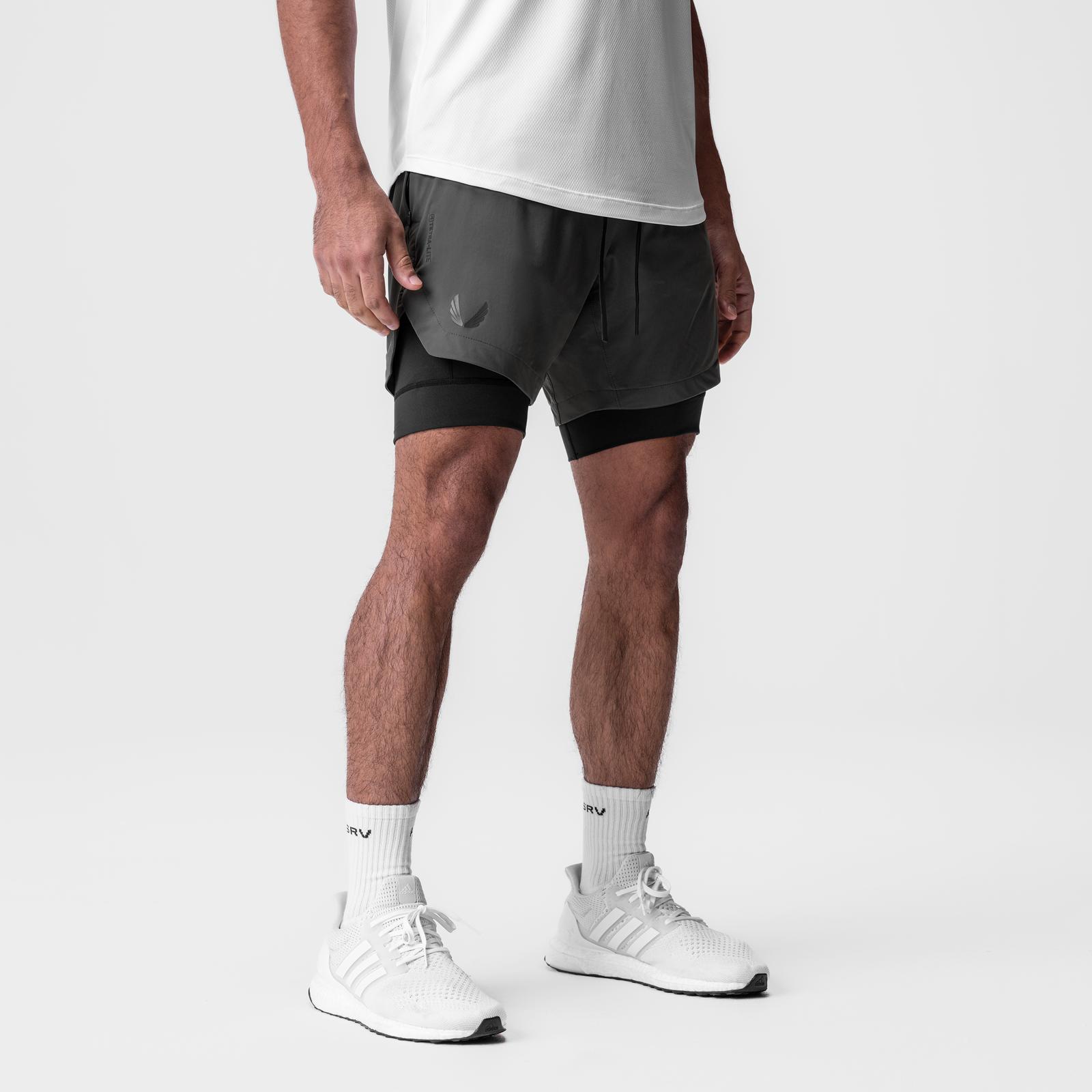 0866. Tetra-Lite® 7" Liner Short - Deep Taupe "ASRV"/Black Male Product Image