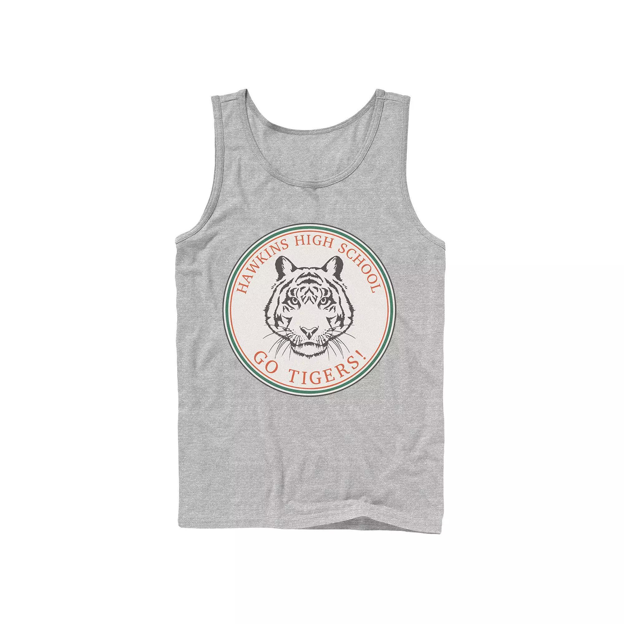 Men's Stranger Things Hawkins High School Go Tigers Logo Tank Top,  Product Image