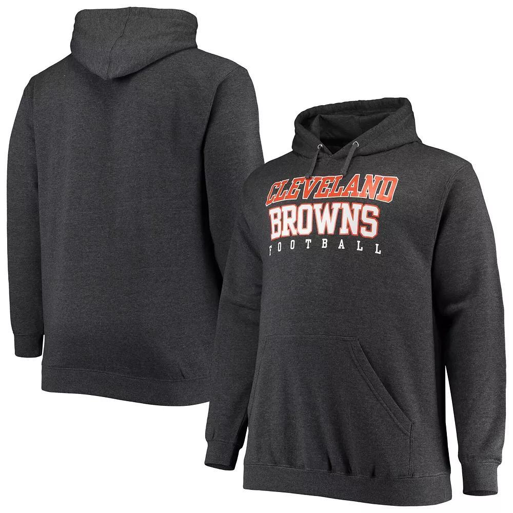 Men's Fanatics Branded Heathered Charcoal Cleveland Browns Big & Tall Practice Pullover Hoodie, Size: 5XB Product Image
