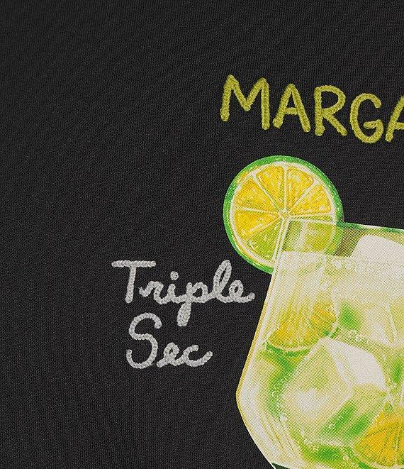 Caribbean Margarita Embroidery Short Sleeve T-Shirt Product Image