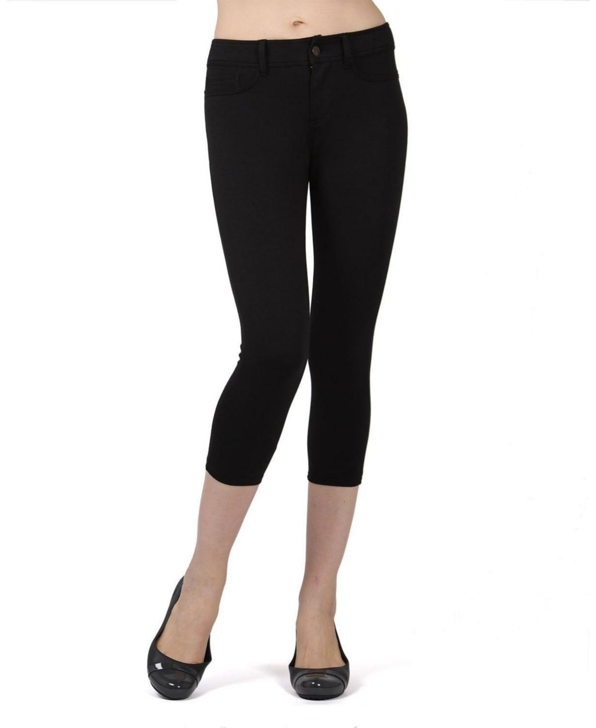 MeMoi Womens Light Ponte Cotton Blend Capri Leggings Product Image