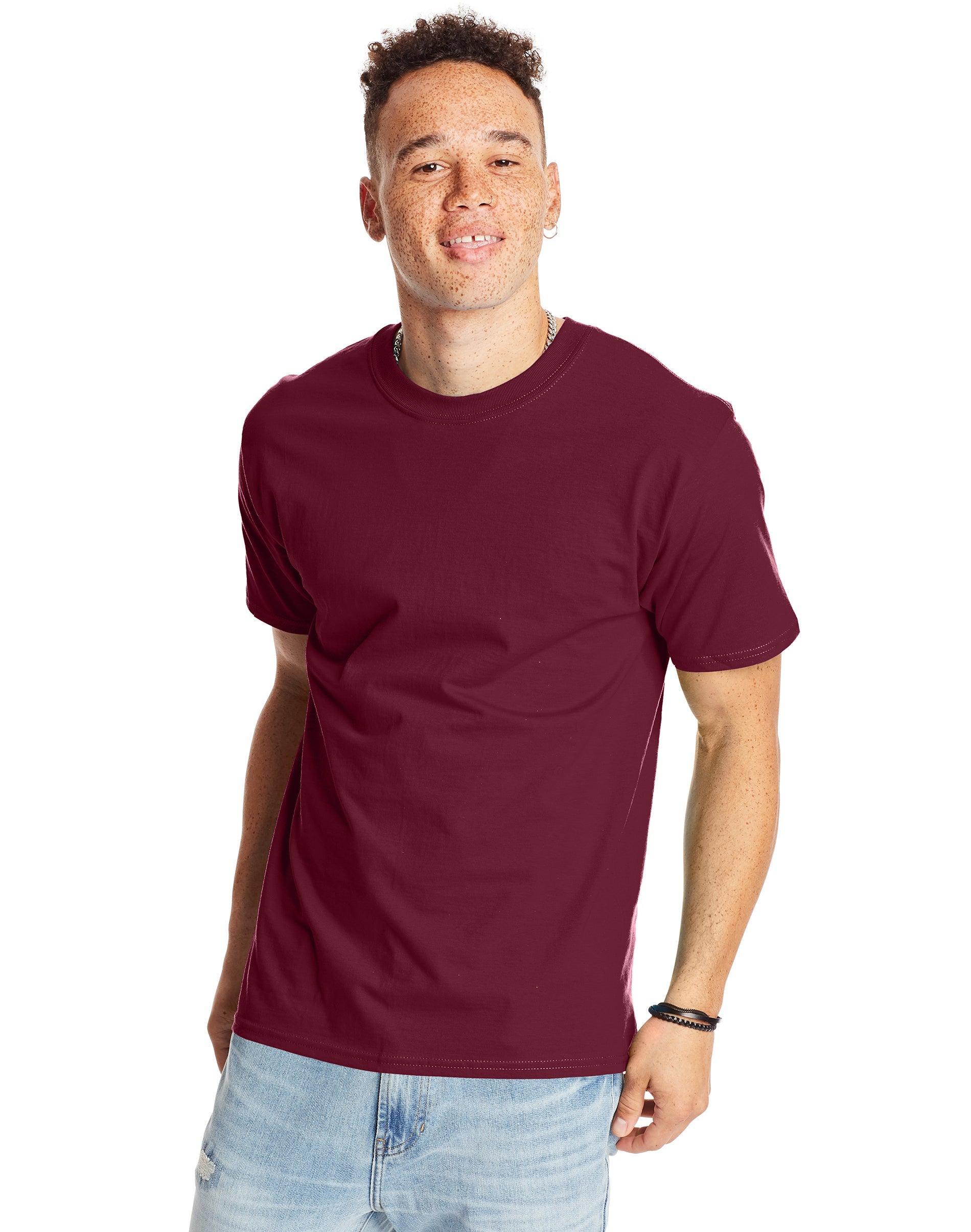 Men's Hanes® Beefy Heavyweight Tee, Size: Large, Light Silver Product Image