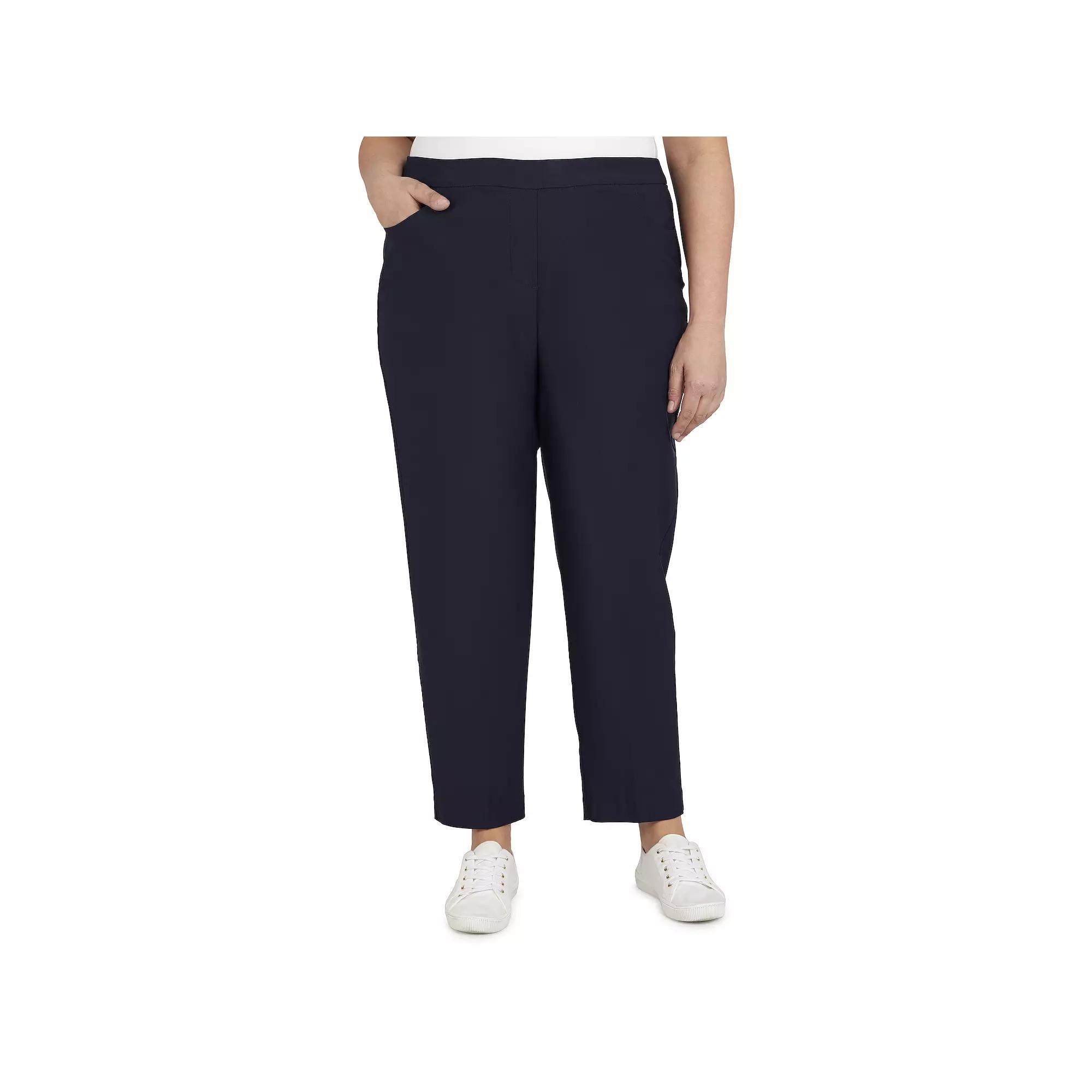Plus Size Short Alfred Dunner Allure Pull On Ankle Pants, Womens Product Image