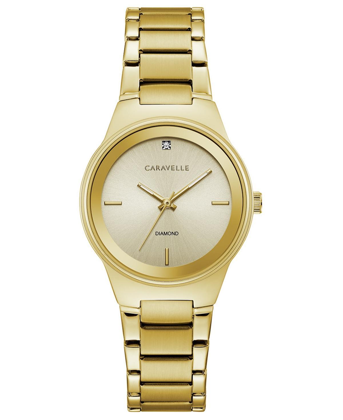 Caravelle by Bulova Womens Diamond Accent Stainless Steel Watch - 44P101 Gold Tone Product Image