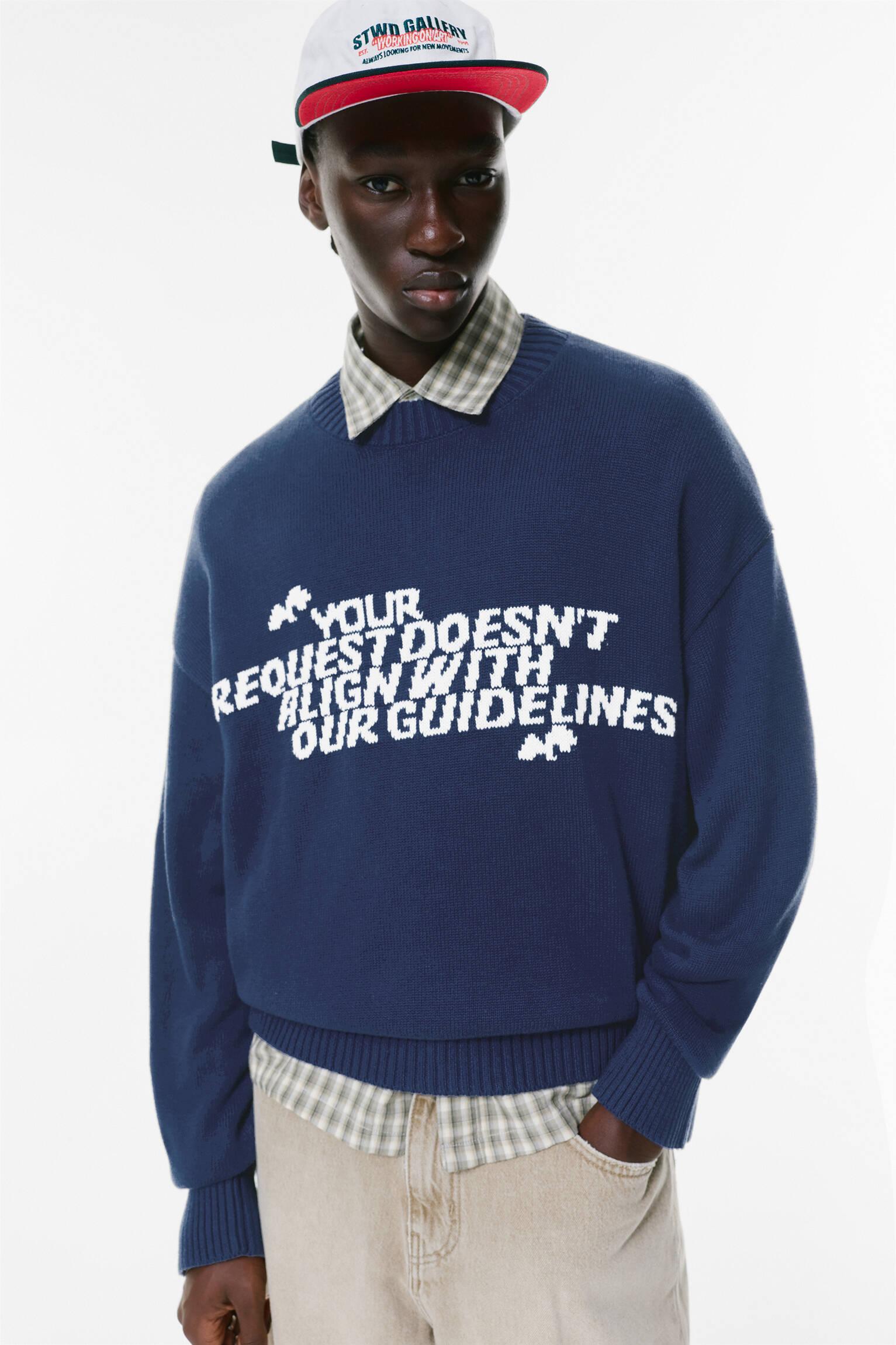 Text graphic jumper Product Image