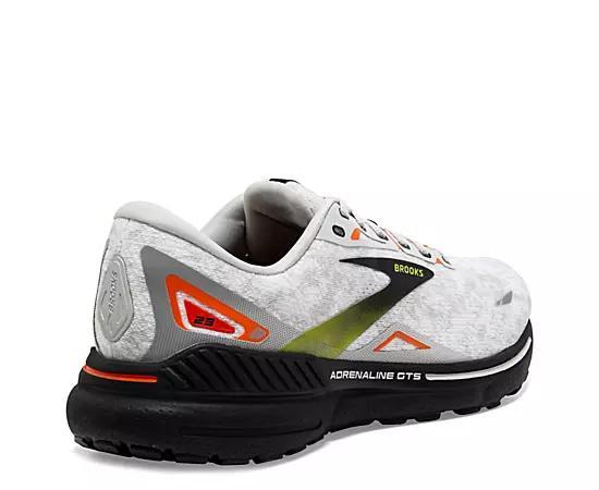 Brooks Mens Brooks Adrenaline GTS 23 - Mens Shoes Oyster/Black/Red Orange Product Image