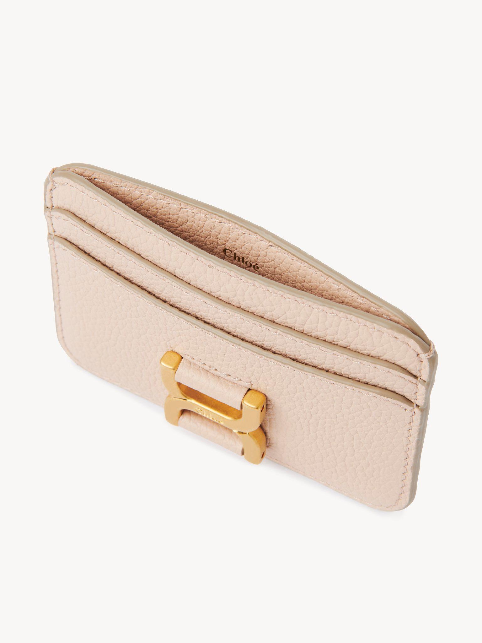 Marcie card holder in grained leather Product Image