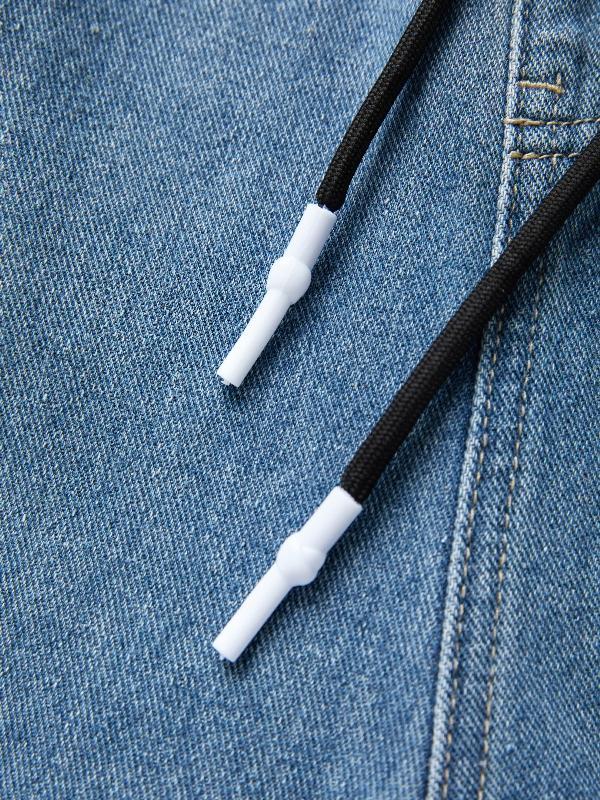 Men's Washed Distressed Loose Jeans Product Image