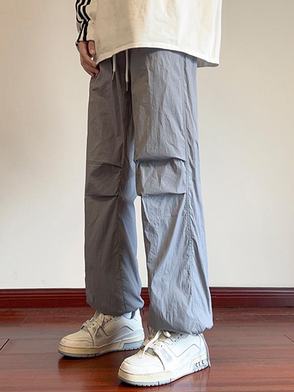 Men's Pleated Lightweight Straight Leg Pants Product Image