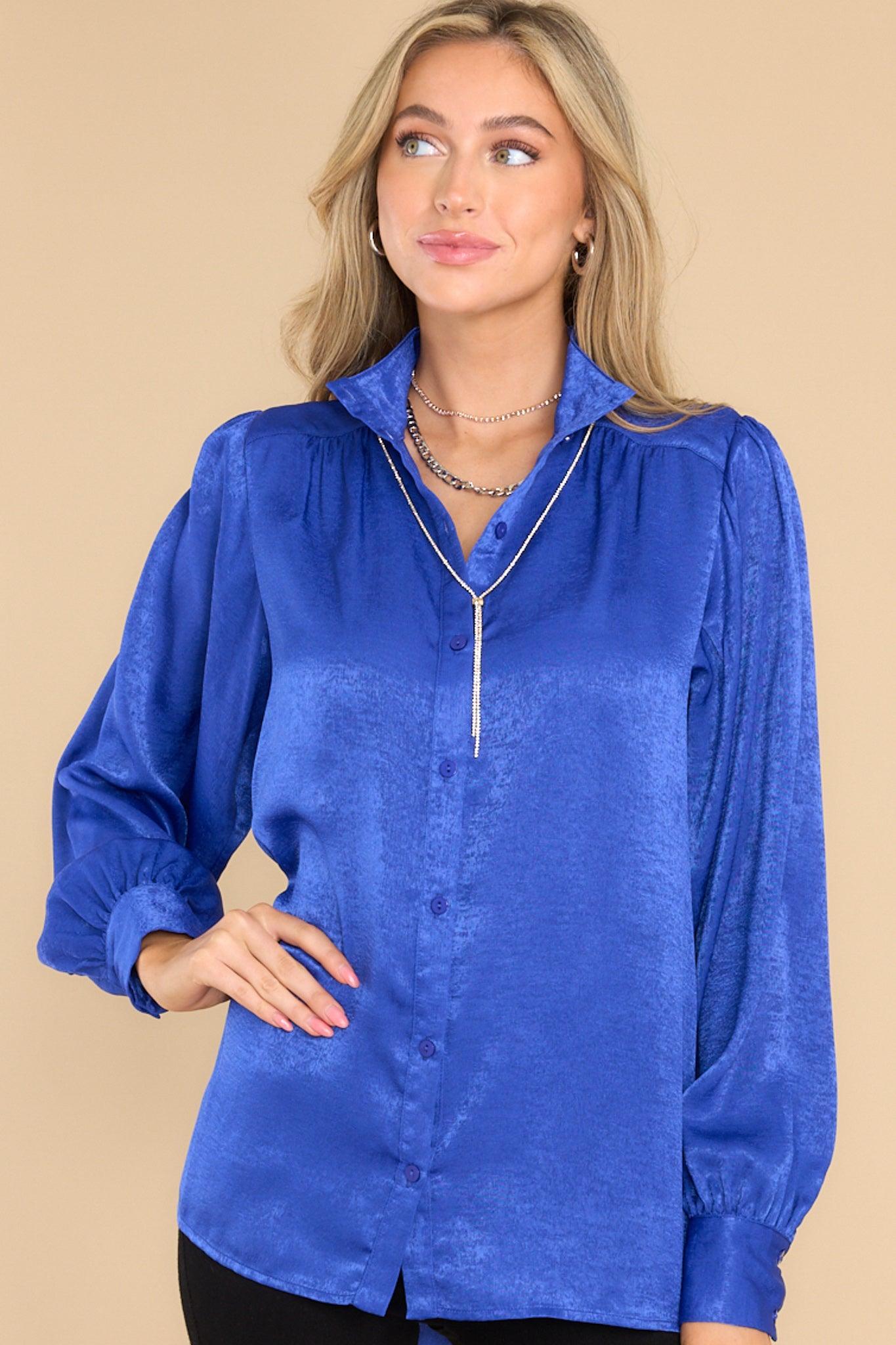 Aura Fine Example Royal Blue Top Product Image