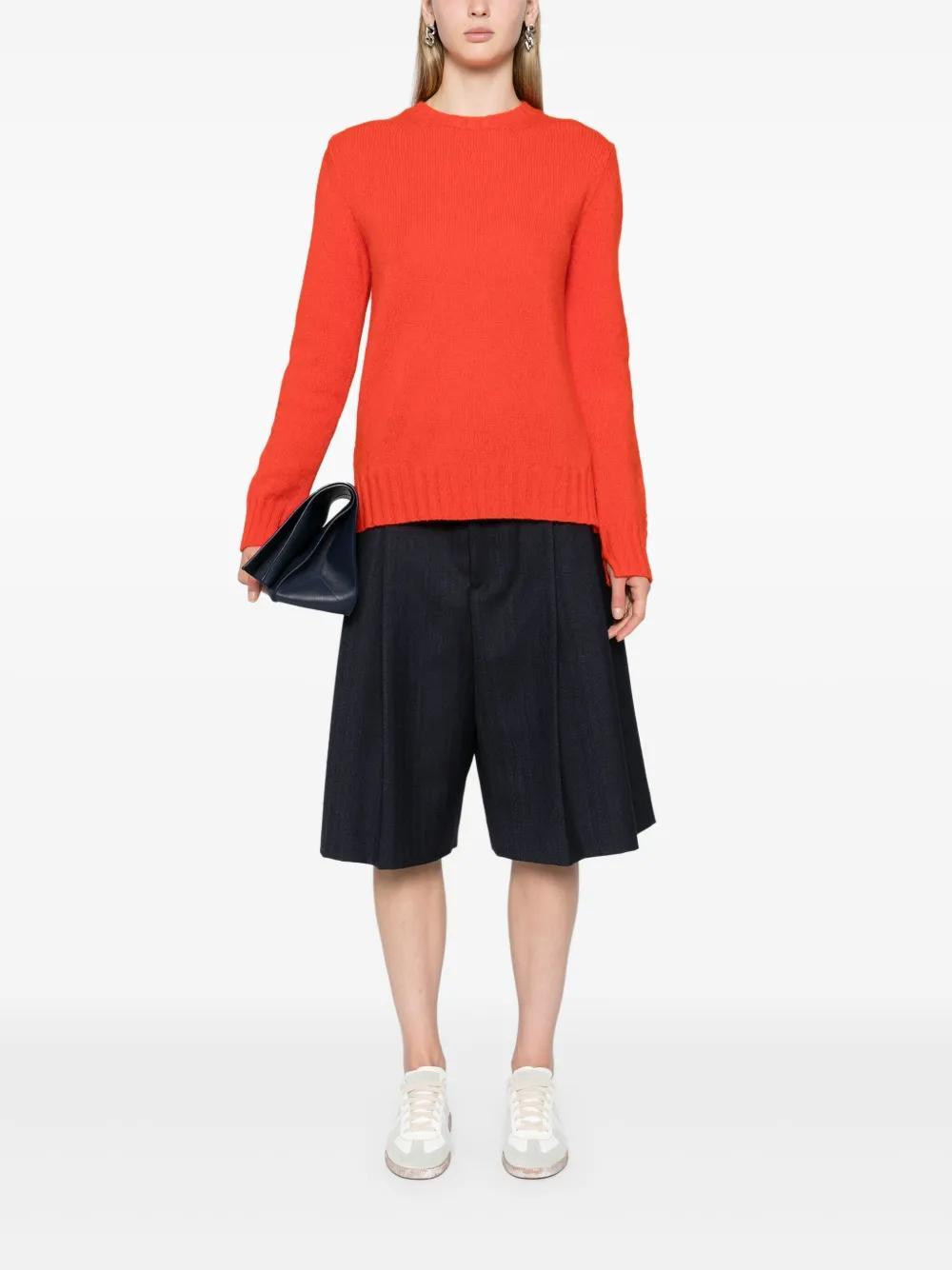 JIL SANDER Crew-neck Knitted Jumper In Red Product Image