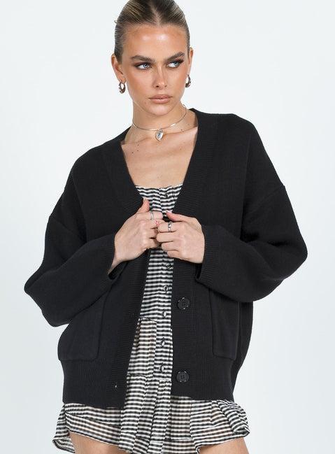 Burke Cardigan Black Product Image