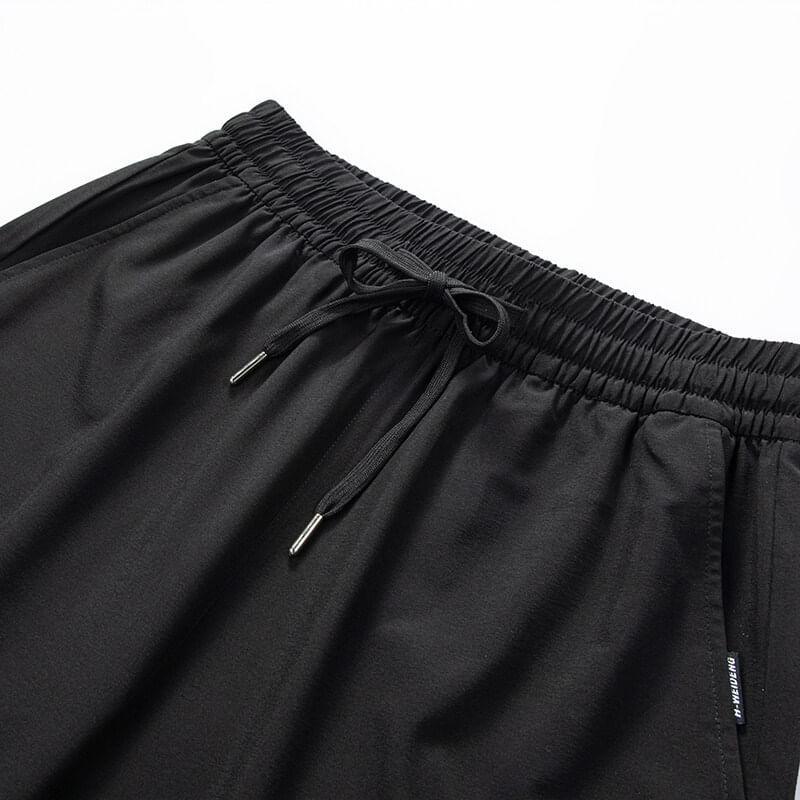 Drawstring Waist Plain Shorts Product Image