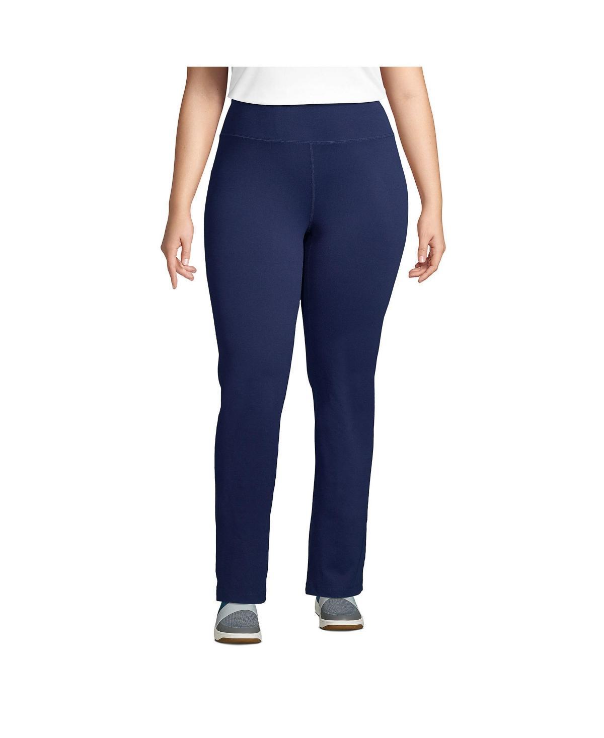 Plus Size Lands End Active UPF 50 Yoga Pants, Womens Green Moss Product Image