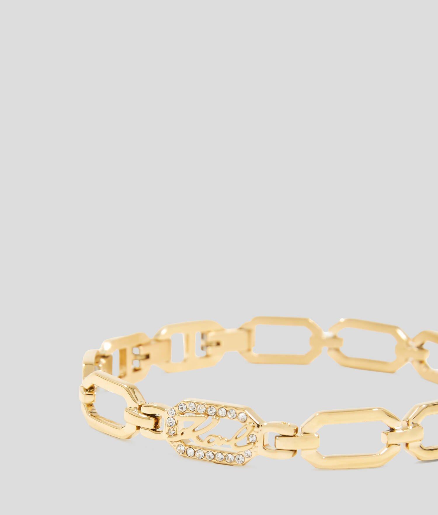 KARL SIGNATURE PAVÉ CHAIN BRACELET Product Image