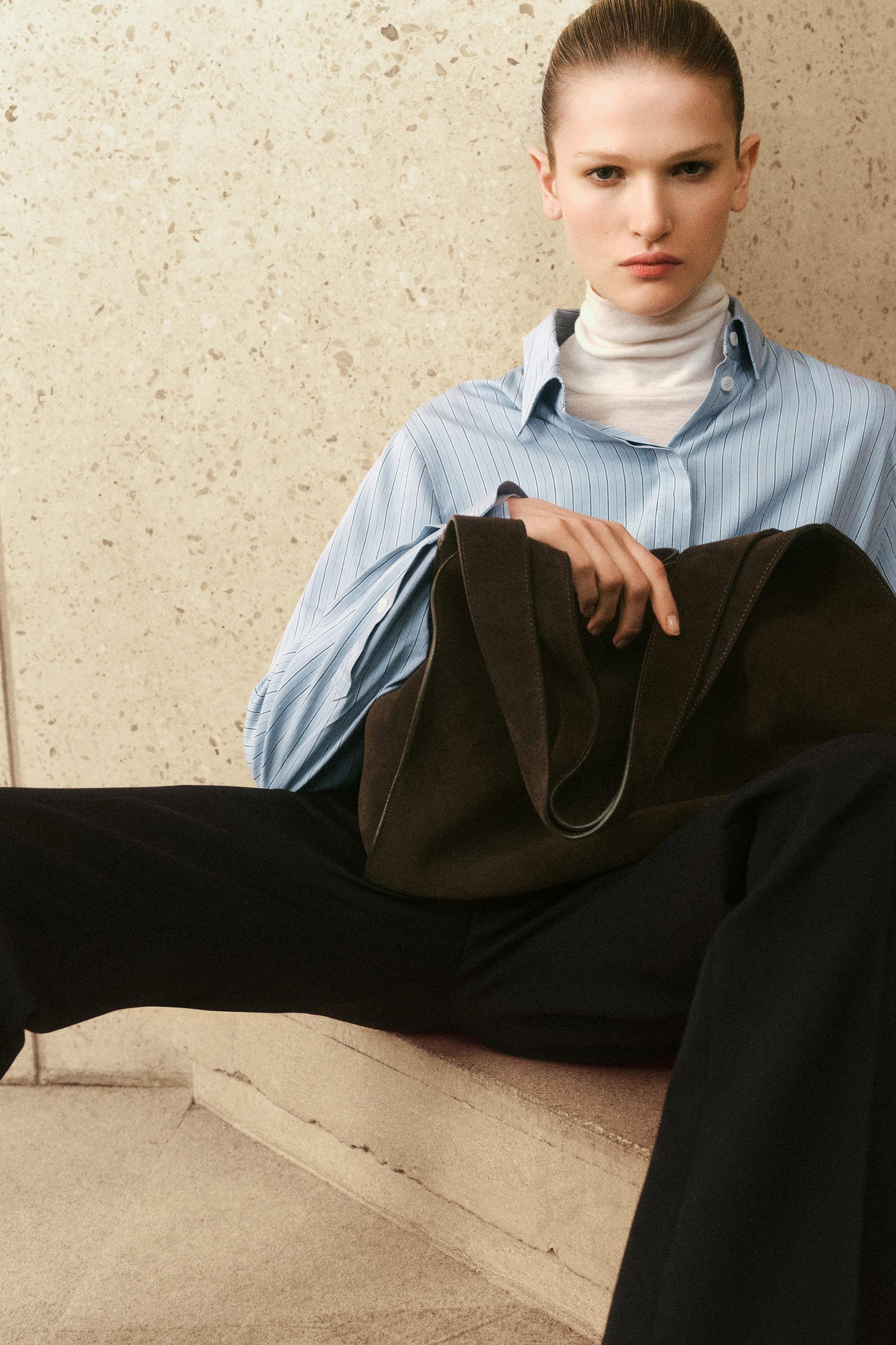 TAILORED WOOL SLIM-LEG PANTS Product Image