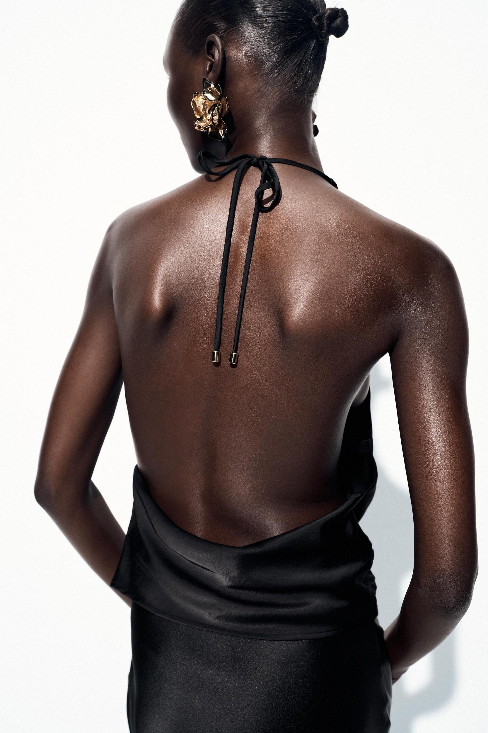 BEADED SATIN EFFECT TOP Product Image