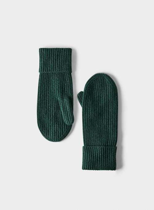 cashmere rib mitten Product Image