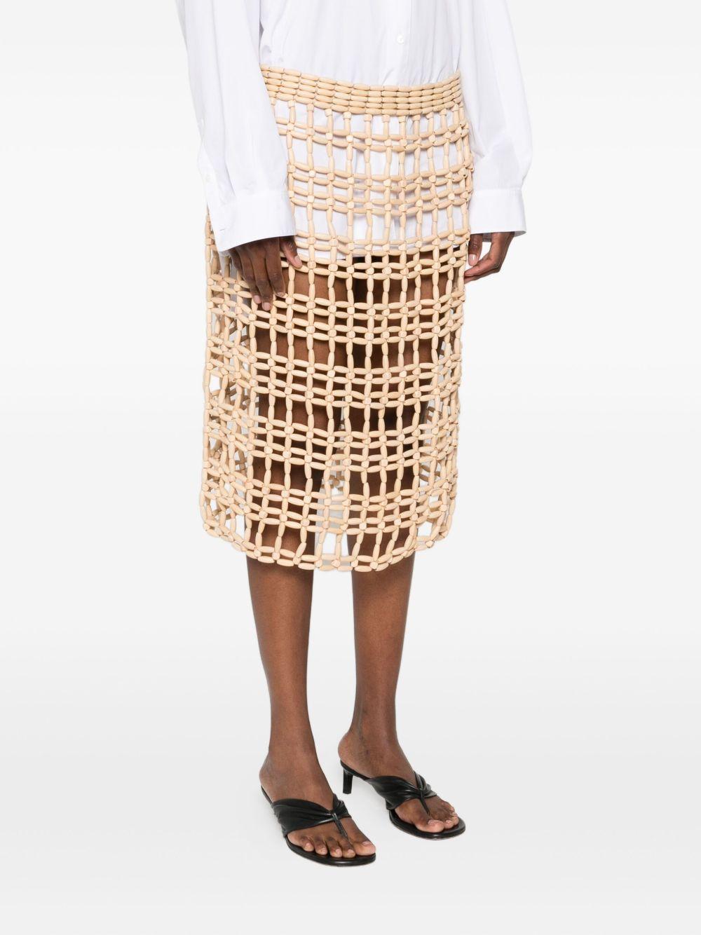 beaded grid midi skirt Product Image