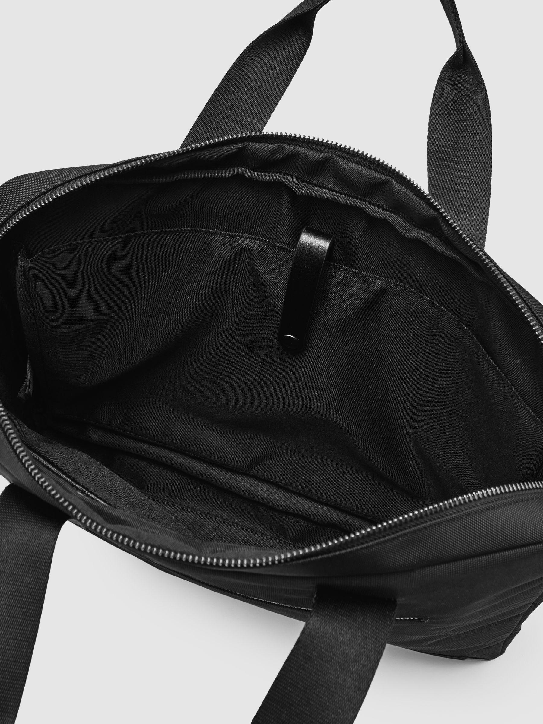 Woven Briefcase in Black Product Image