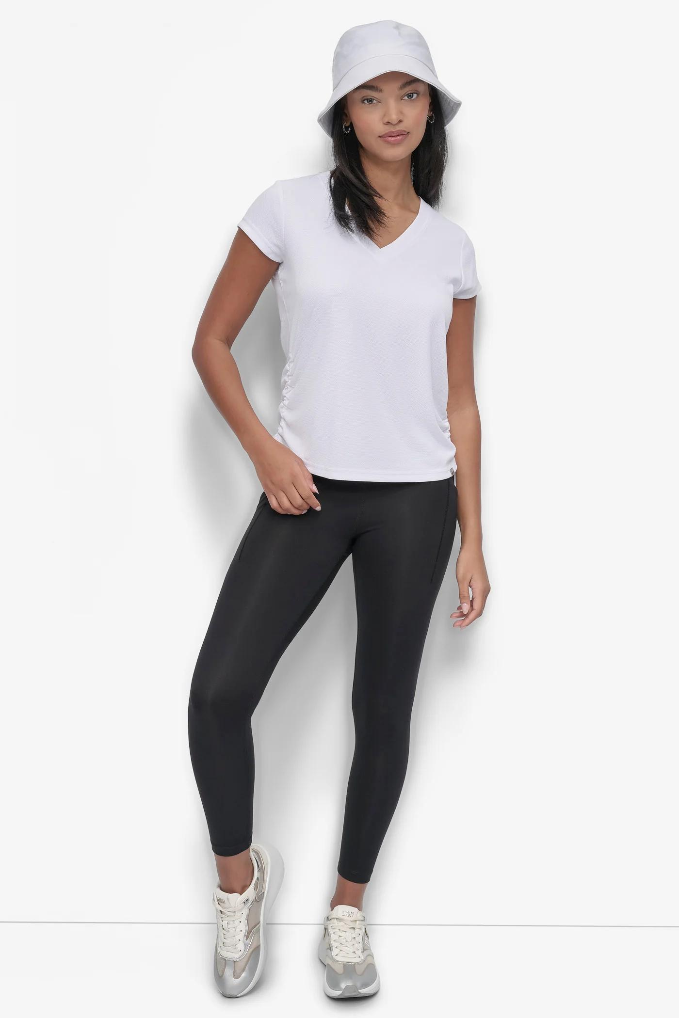 RUCHED TECH-MESH PERFORMANCE TEE Product Image