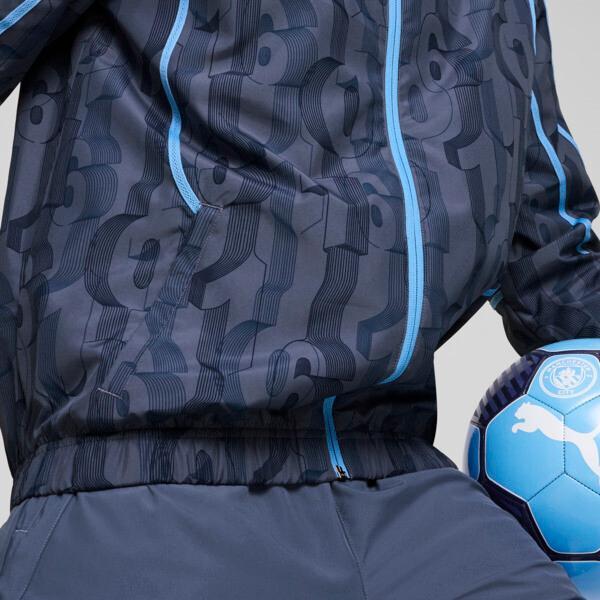 PUMA Manchester City Pre-Match Mens Woven Jacket in Inky Blue/Team Light Blue Product Image