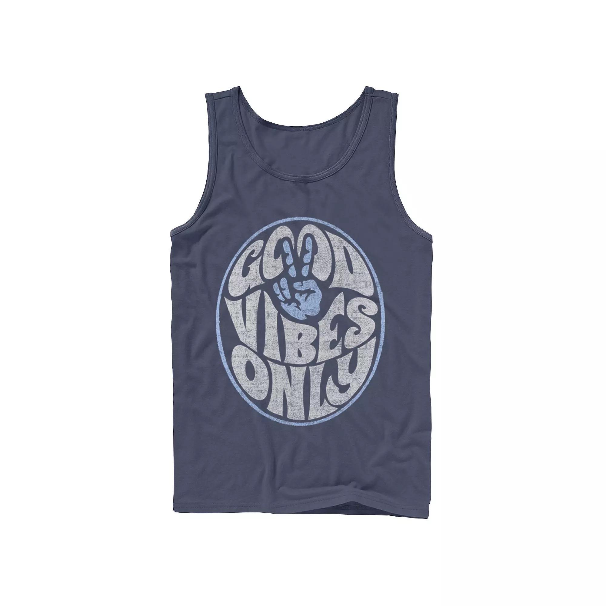 Men's Fifth Sun Good Vibes Only Text Tank Top,  Product Image