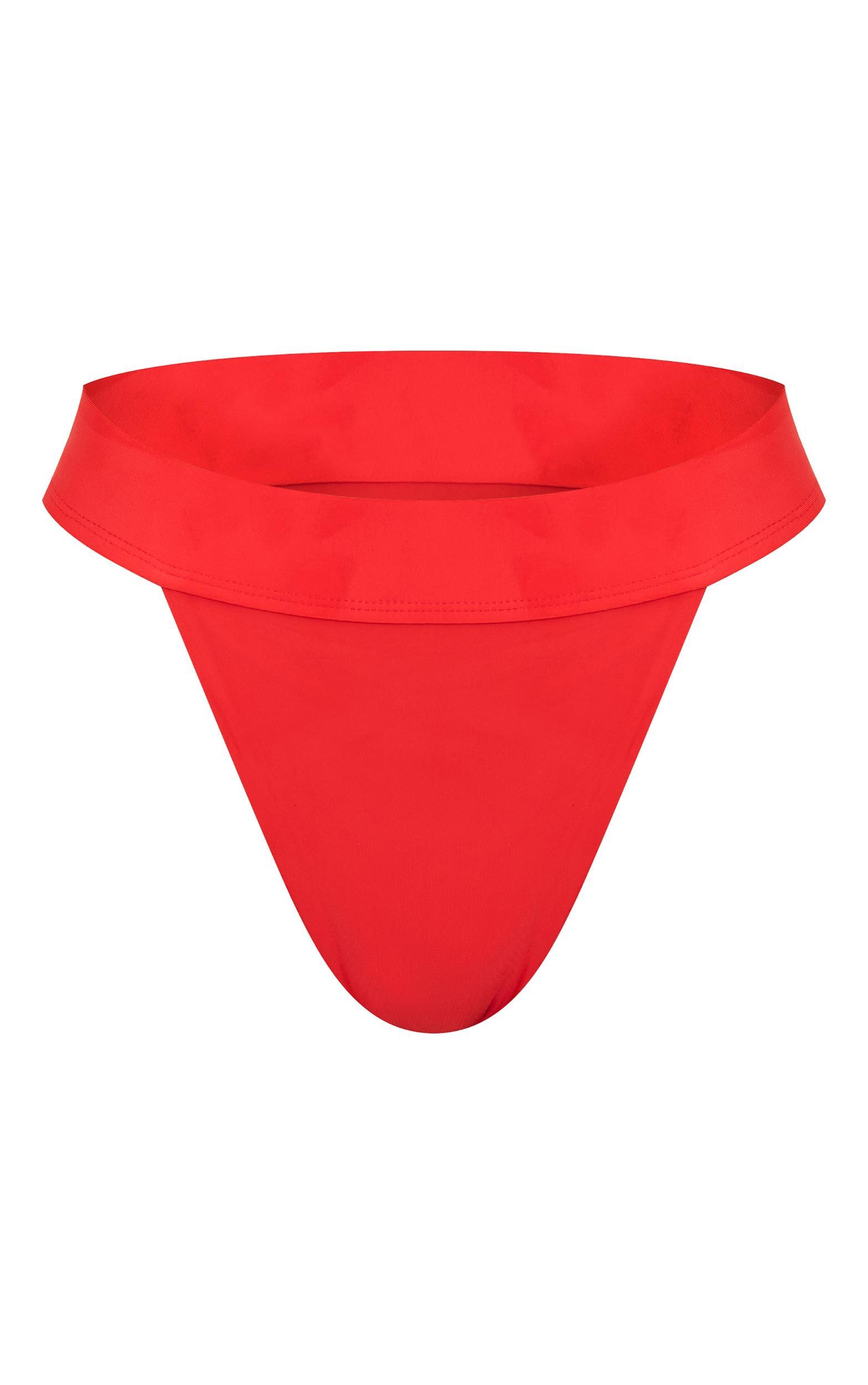 Red Push Up Cupped Underwired Mix & Match Bikini Top Product Image