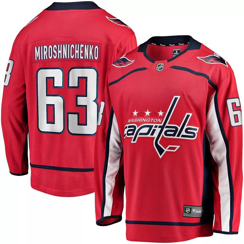Men's Fanatics Ivan Miroshnichenko Red Washington Capitals Home Premier Breakaway Player Jersey, Size: 3XL Product Image