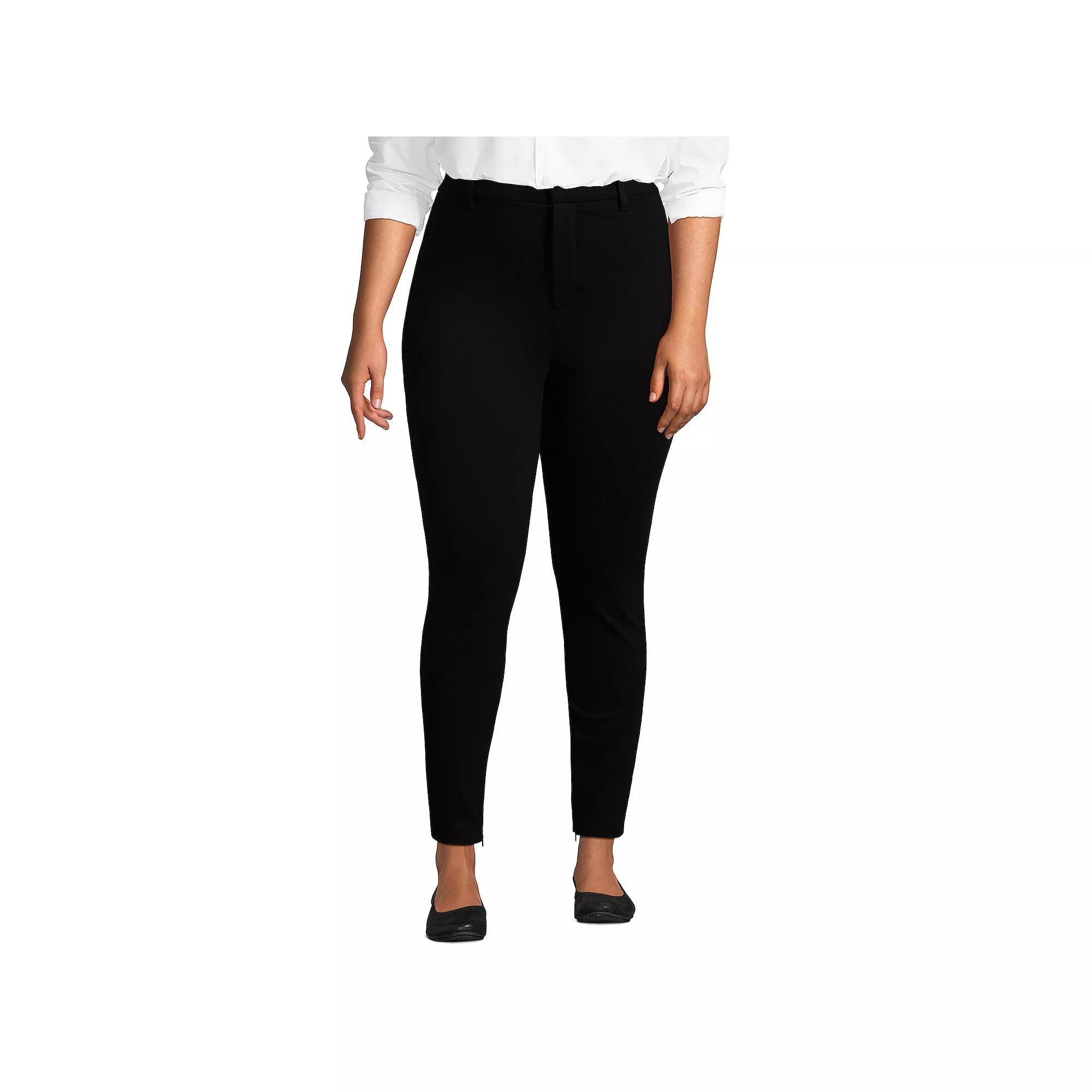 Plus Size Lands' End High Rise Ponte Polished Leggings, Women's, Size: 18 W, Black Product Image