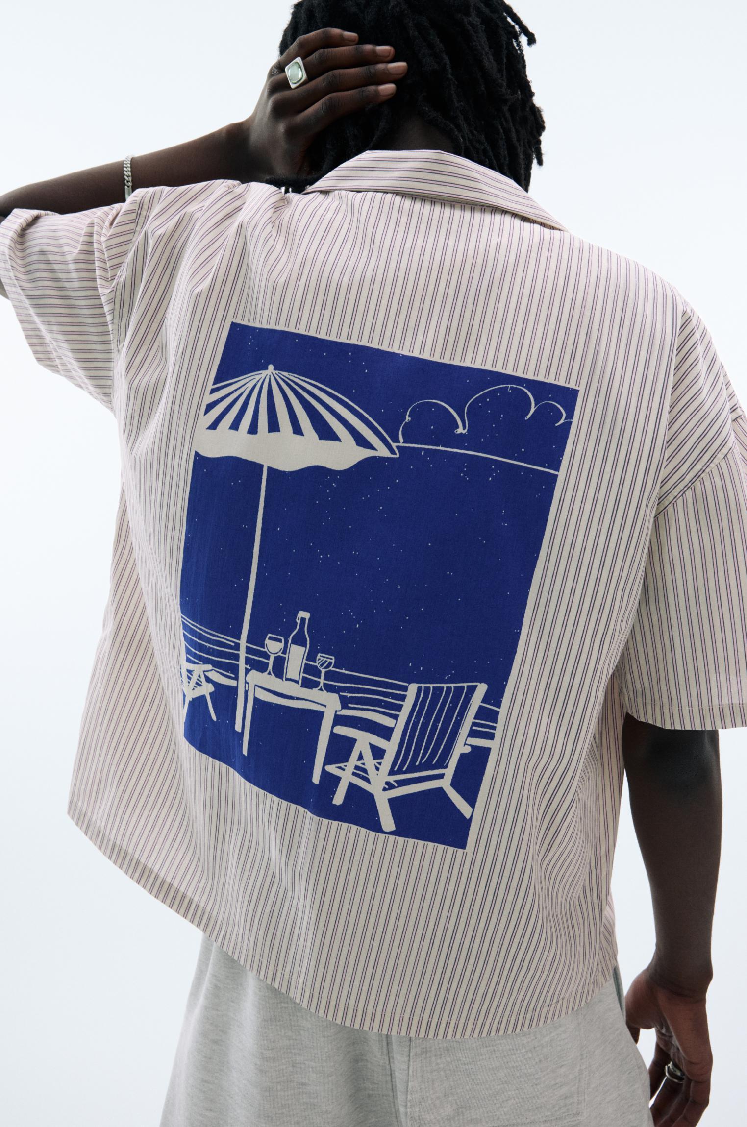 Striped short sleeve shirt Product Image