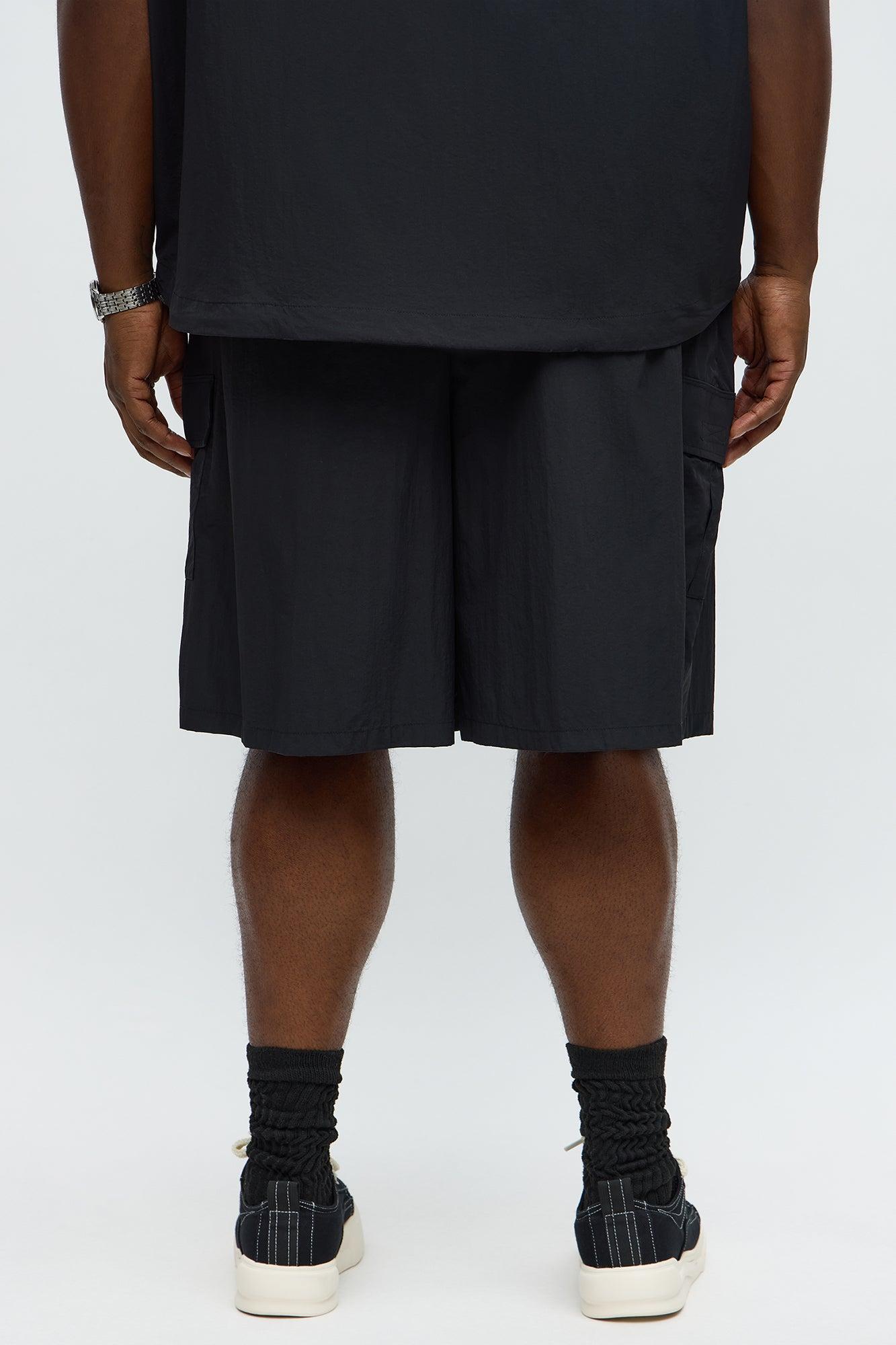 Super Baggy Philip Nylon Short - Black Male Product Image