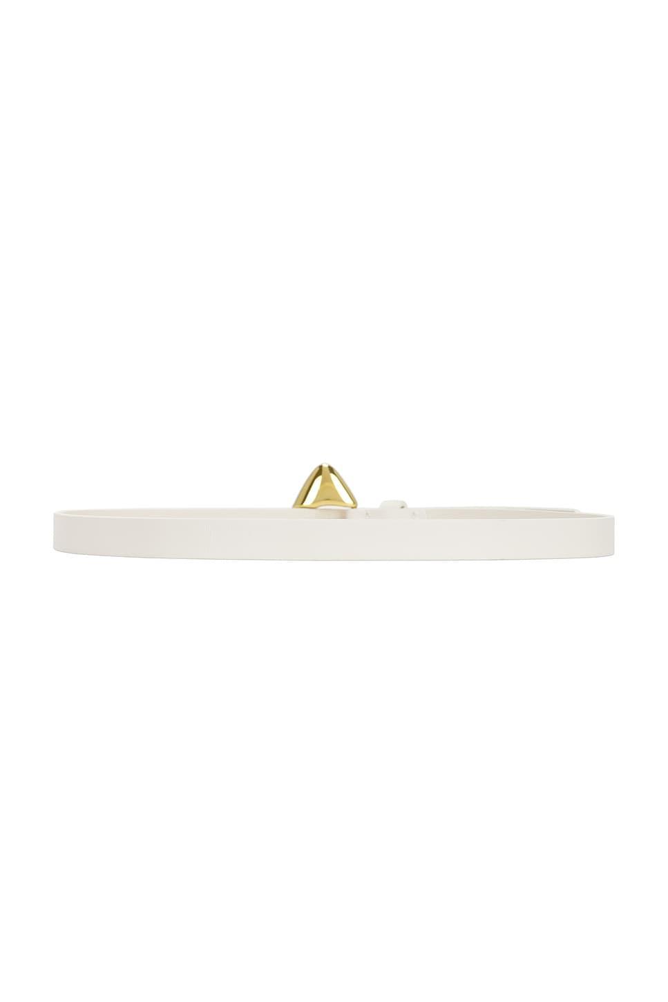 BOTTEGA VENETA Cintura Belt In Chalk & Muse Brass Product Image