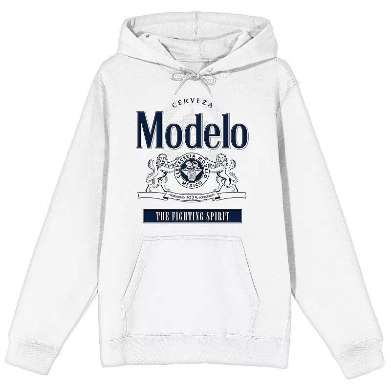 Men's Modelo The Fighting Spirit Graphic Hoodie, Size: XXL, White Product Image