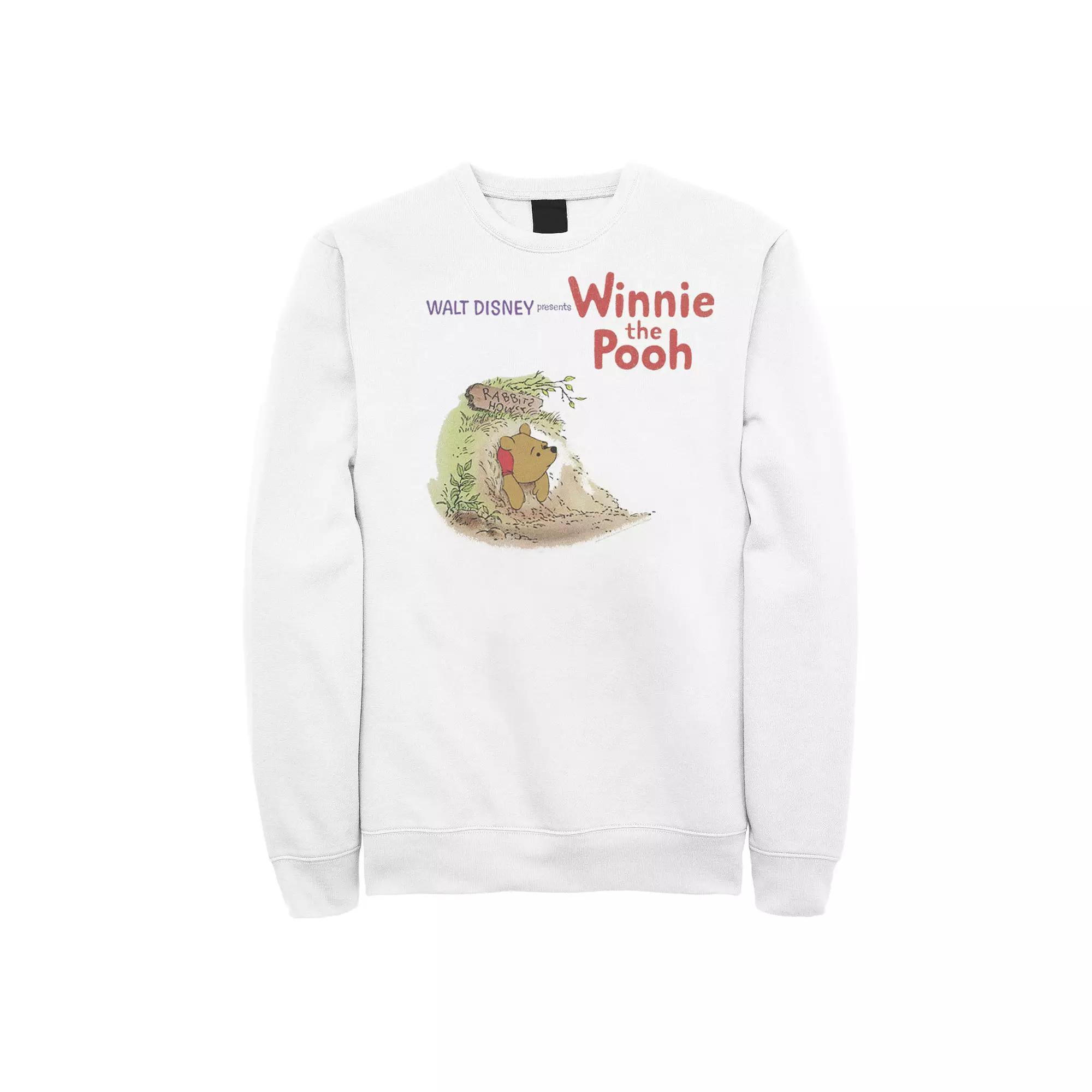 Disney's Winnie The Pooh Stuck In Rabbit's Home Logo Men's Sweatshirt, Size: Medium, White Product Image