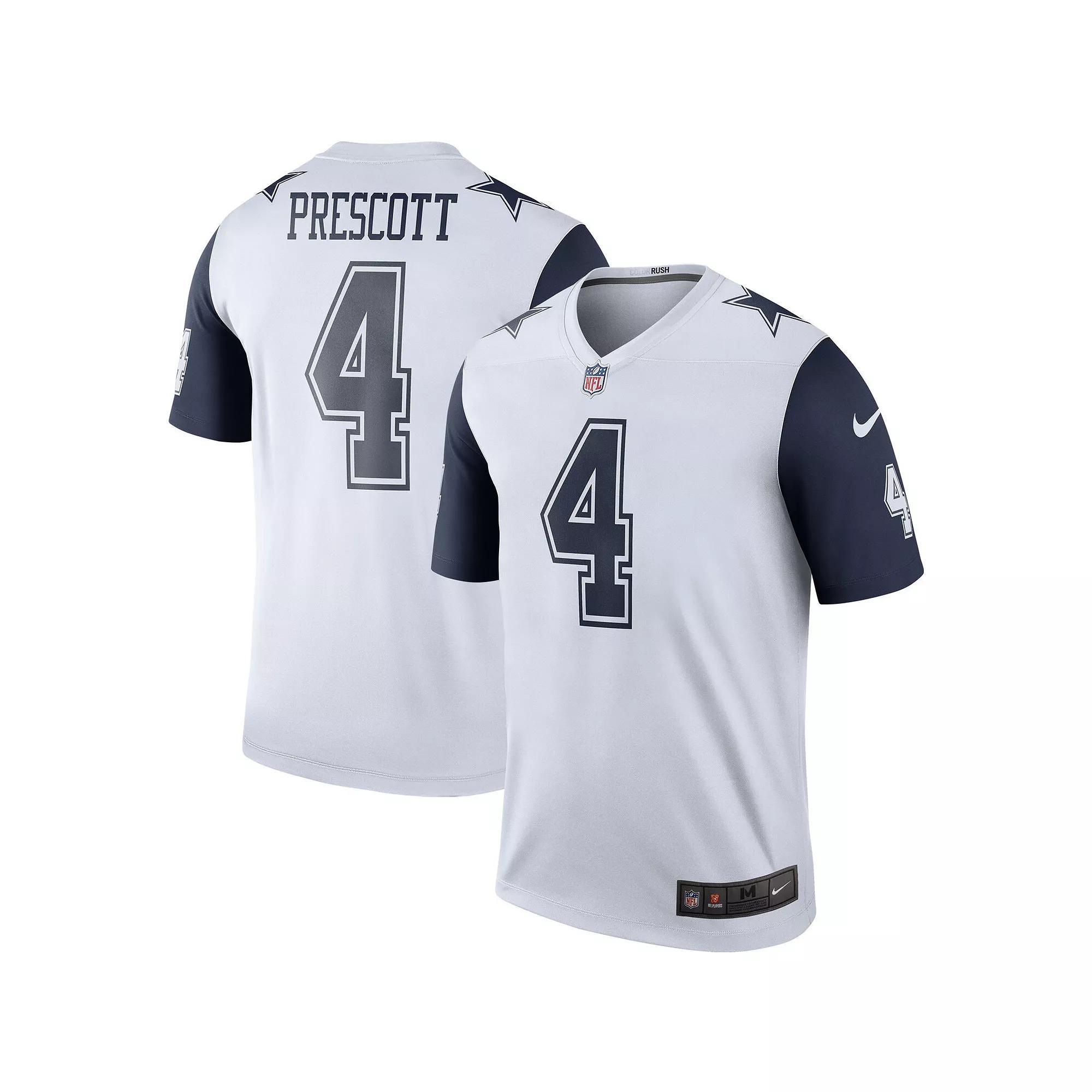 Men's Nike Dak Prescott White Dallas Cowboys Color Rush Legend Player Jersey,  Product Image