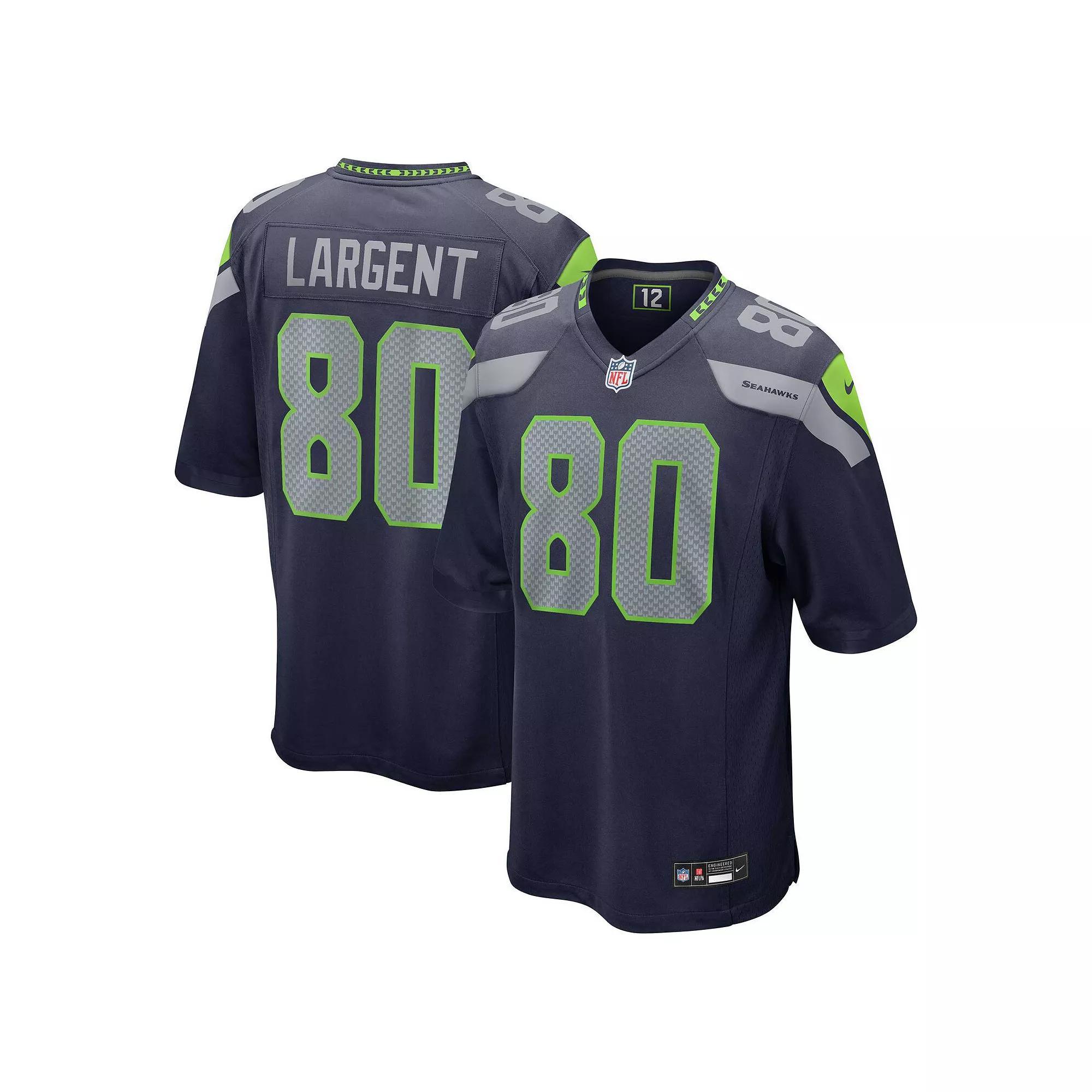 Men's Nike Steve Largent College Navy Seattle Seahawks Retired Player Game Jersey,  Product Image