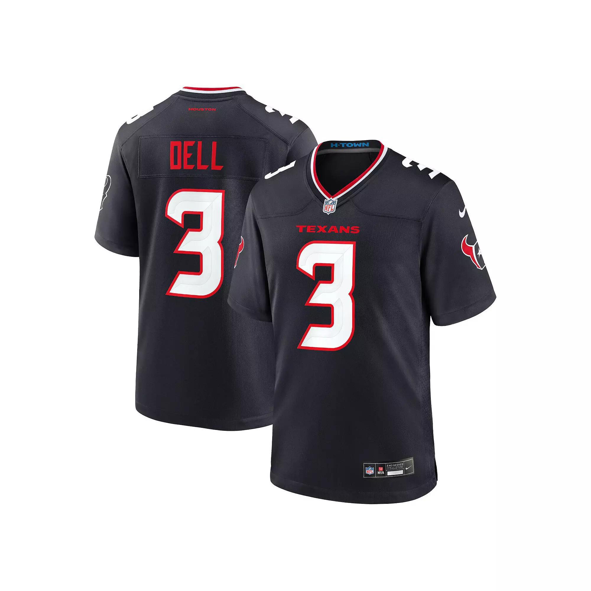 Men's Nike Tank Dell Navy Houston Texans Game Jersey, Size: Small, Blue Product Image