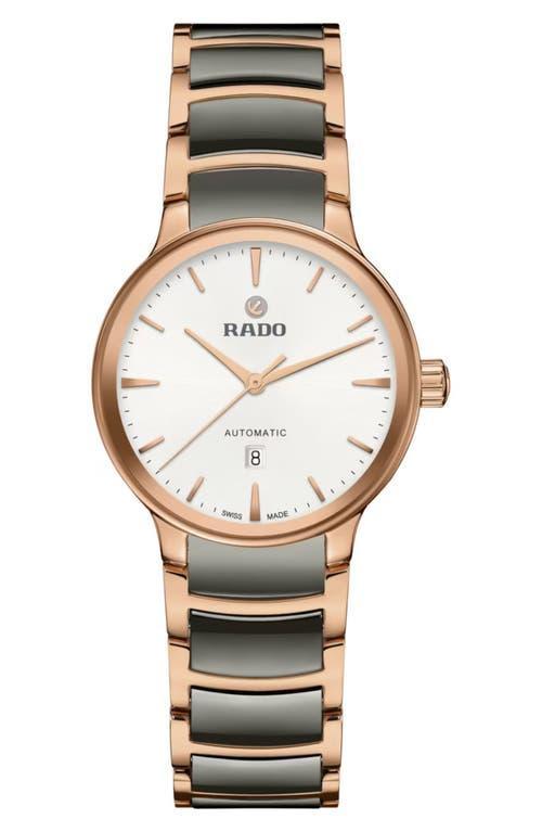 RADO Womens Centrix Automatic Diamonds Two Tone Stainless Steel Bracelet Watch Product Image