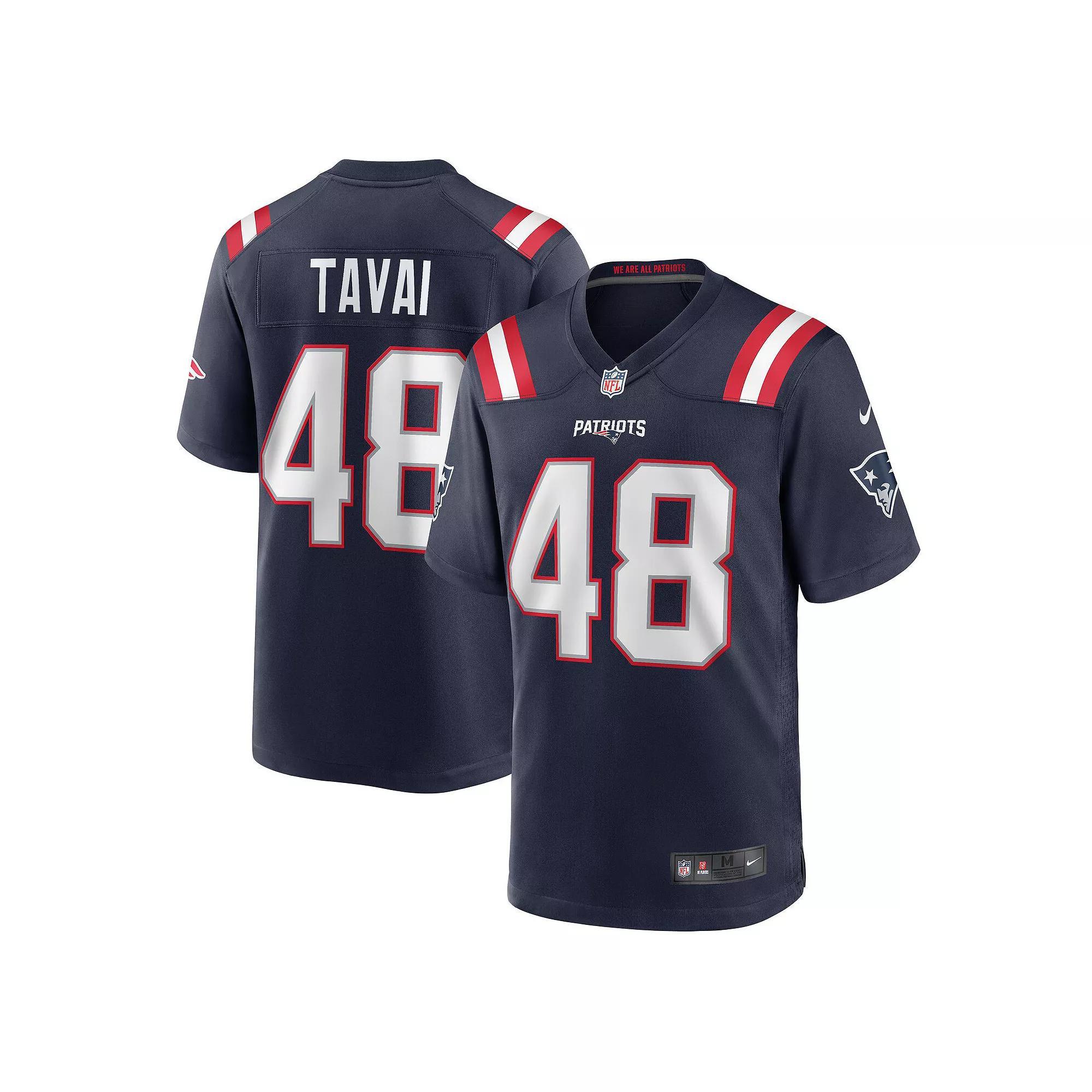 Men's Nike Jahlani Tavai Navy New England Patriots Game Player Jersey, Size: 2XL, Blue Product Image