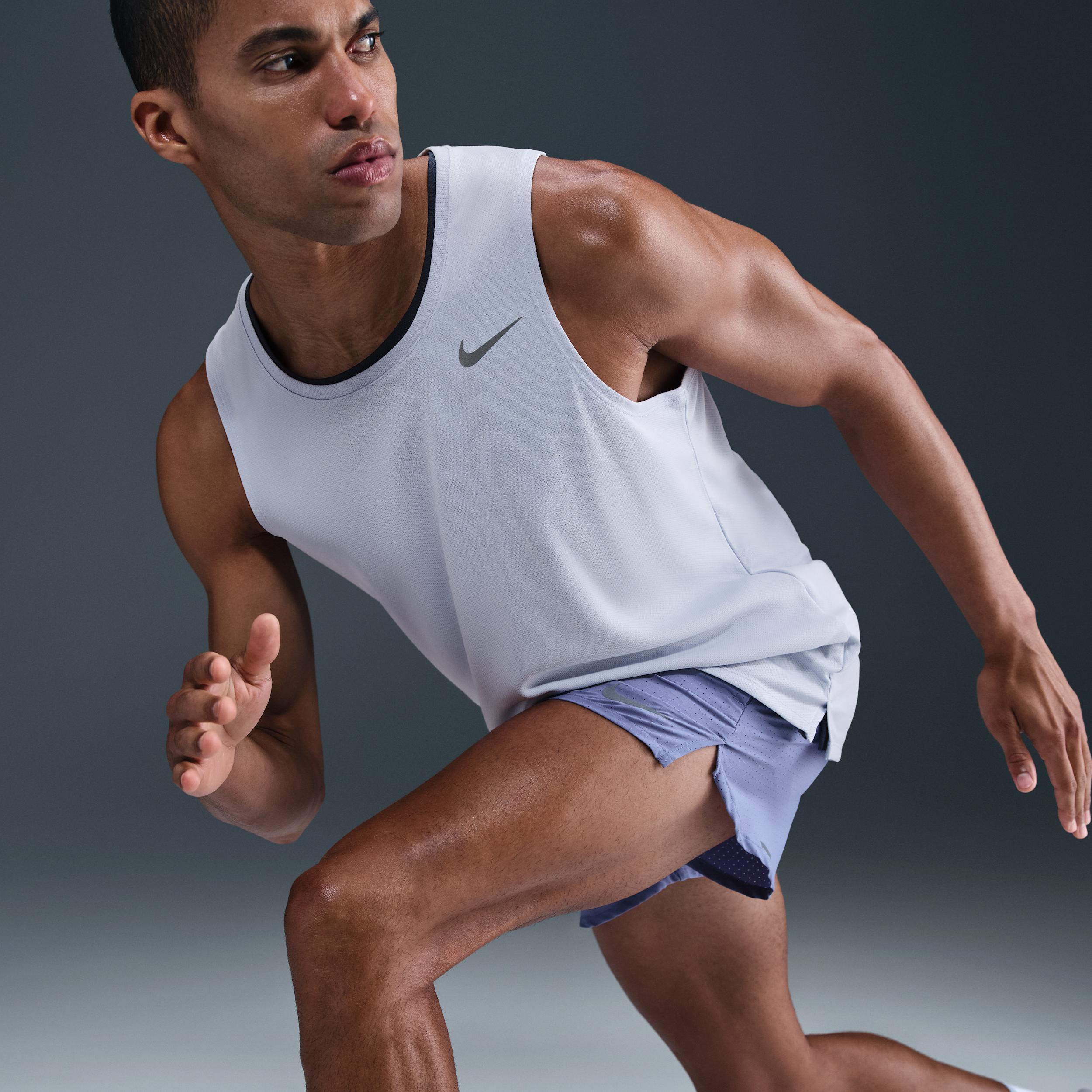 Nike Mens Miler Dri-FIT Running Tank Top | DV9321-057 Product Image
