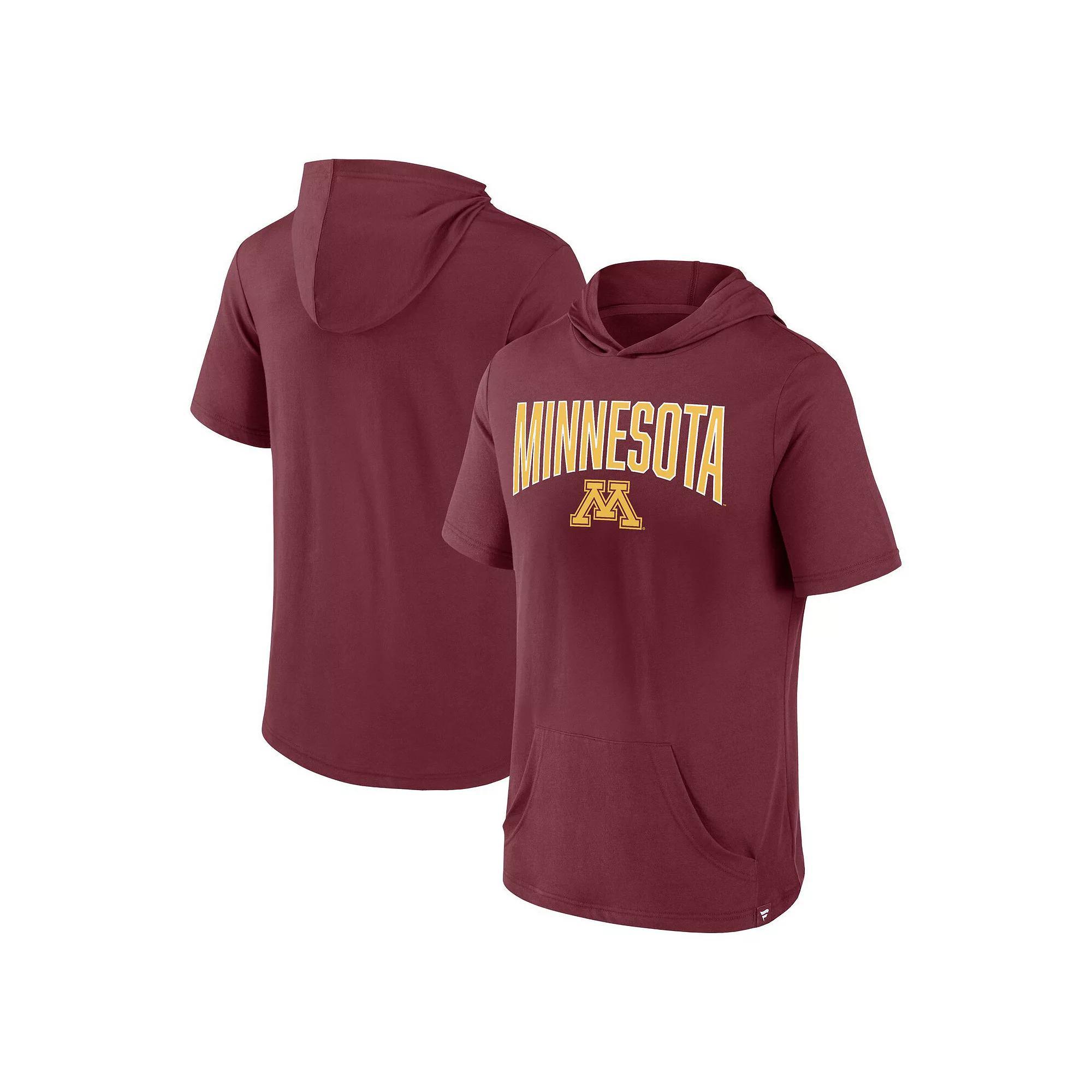 Men's Fanatics Branded Maroon Minnesota Golden Gophers Outline Lower Arch Hoodie T-Shirt, Size: Medium, Red Product Image