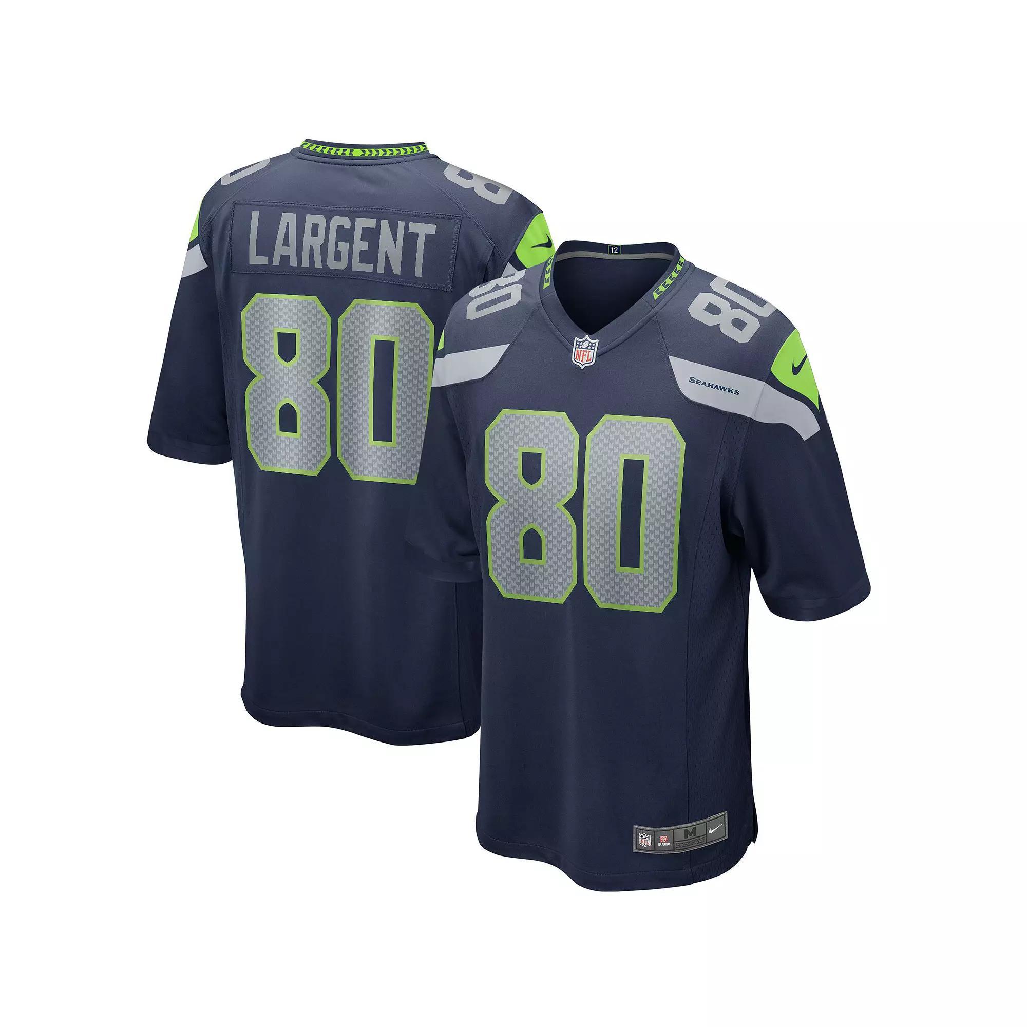 Men's Nike Steve Largent College Navy Seattle Seahawks Game Retired Player Jersey, Size: 3XL, Blue Product Image