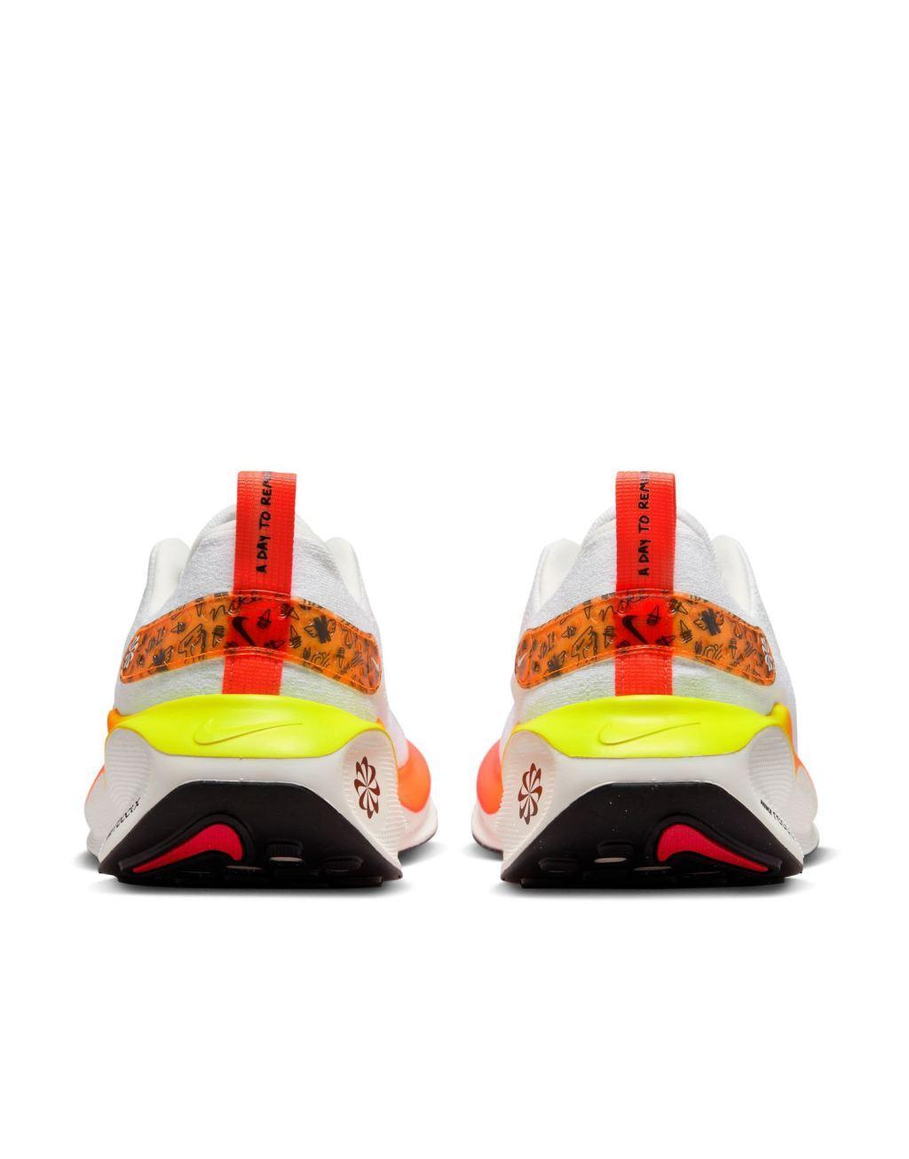 Nike Running Infinity Run X sneakers in white and orange ombre Product Image