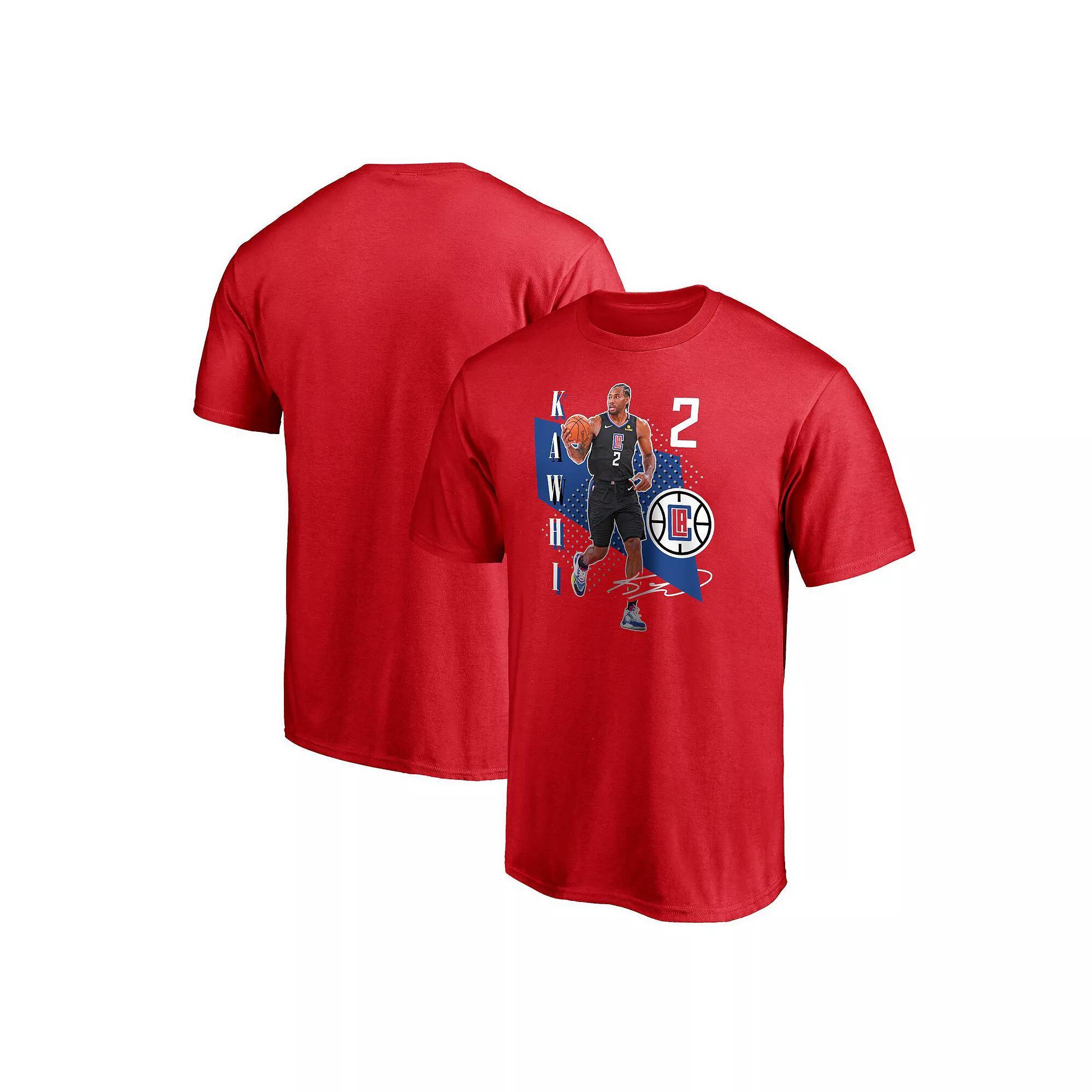 Men's Fanatics Branded Kawhi Leonard Red LA Clippers Pick & Roll T-Shirt,  Product Image