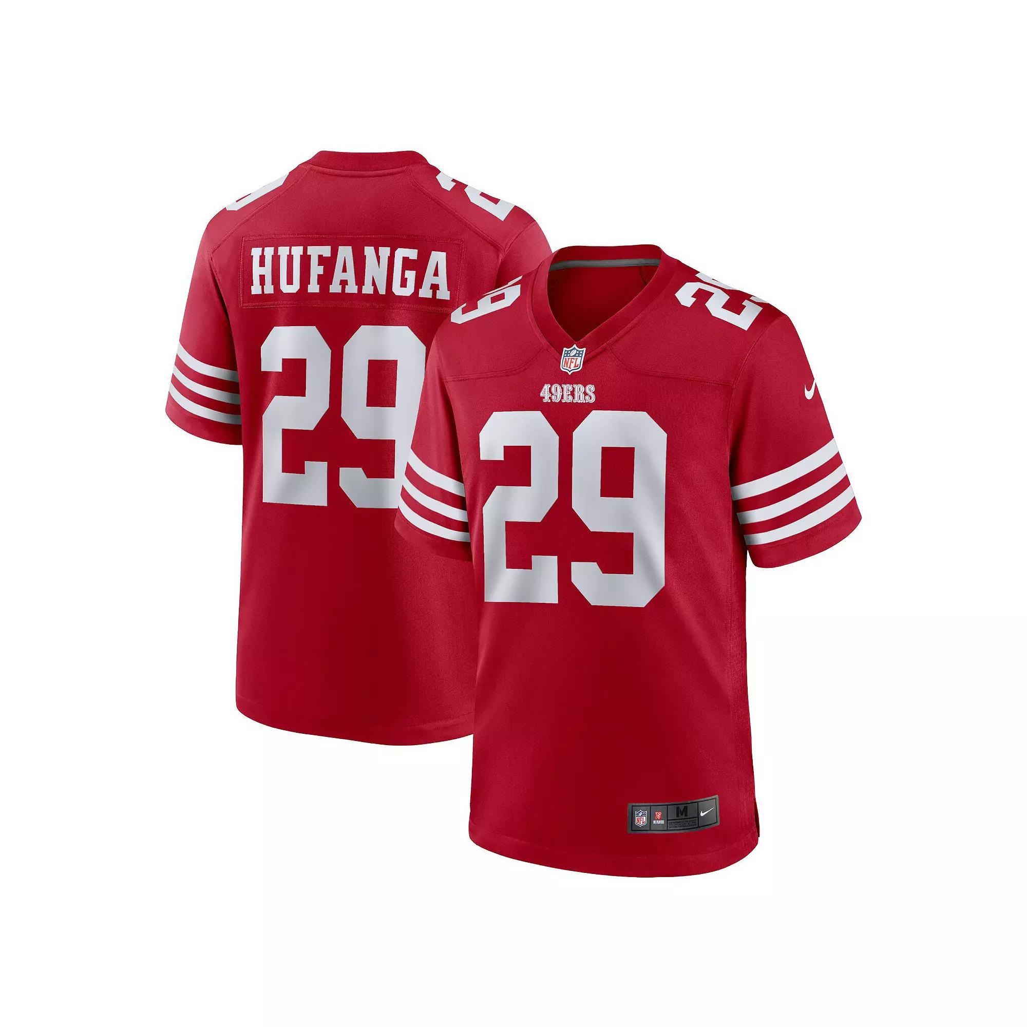 Men's Nike Talanoa Hufanga Scarlet San Francisco 49ers Game Player Jersey, Size: 2XL, Red Product Image