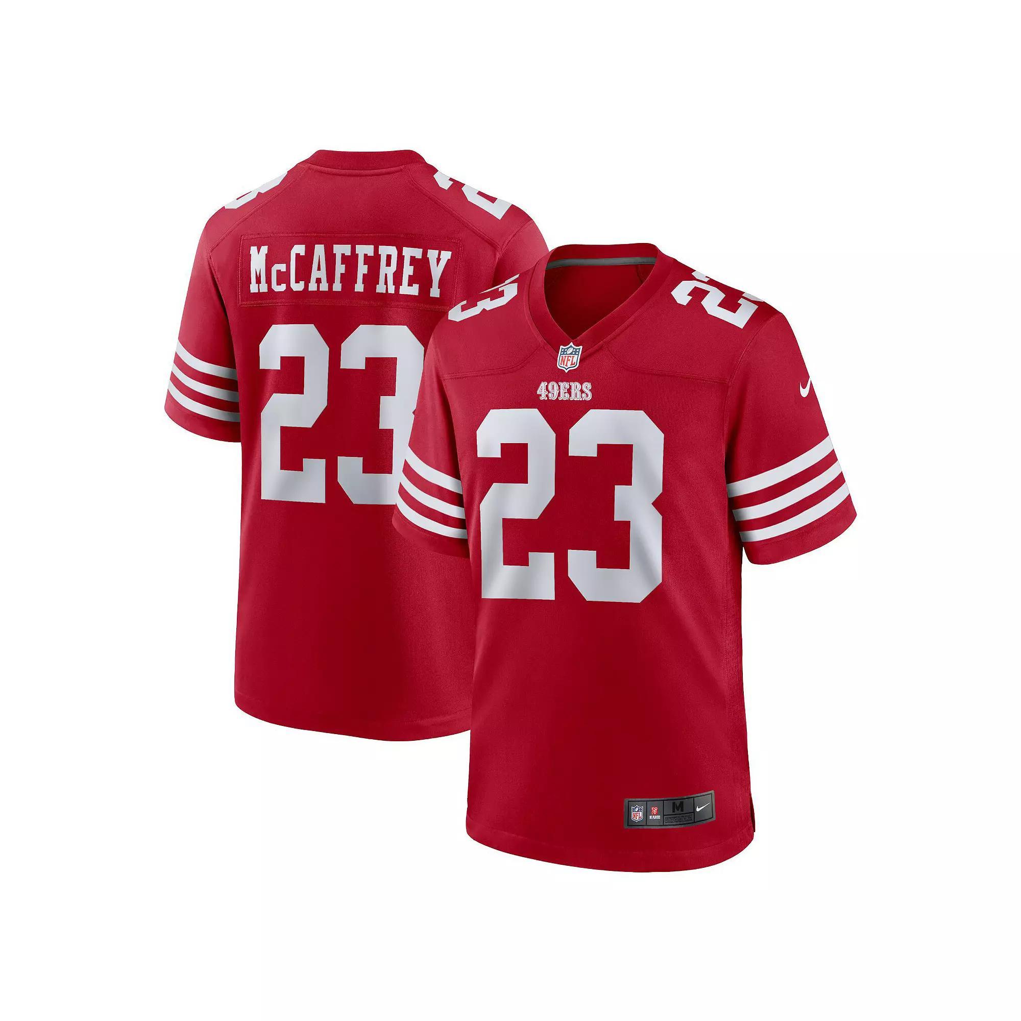 Men's Nike Christian McCaffrey Scarlet San Francisco 49ers Game Player Jersey,  Product Image